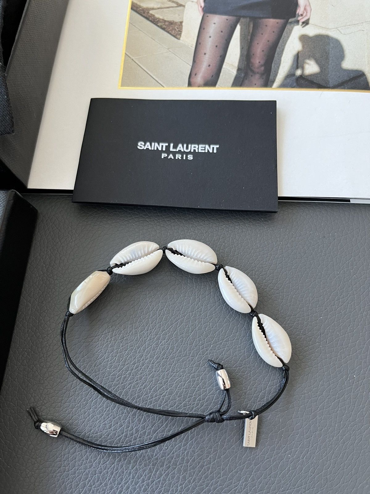 Saint Laurent Paris Super Rare Saint Laurent Runway Handmade 🐚 Shell Bracelet Size ONE SIZE - 8 Thumbnail