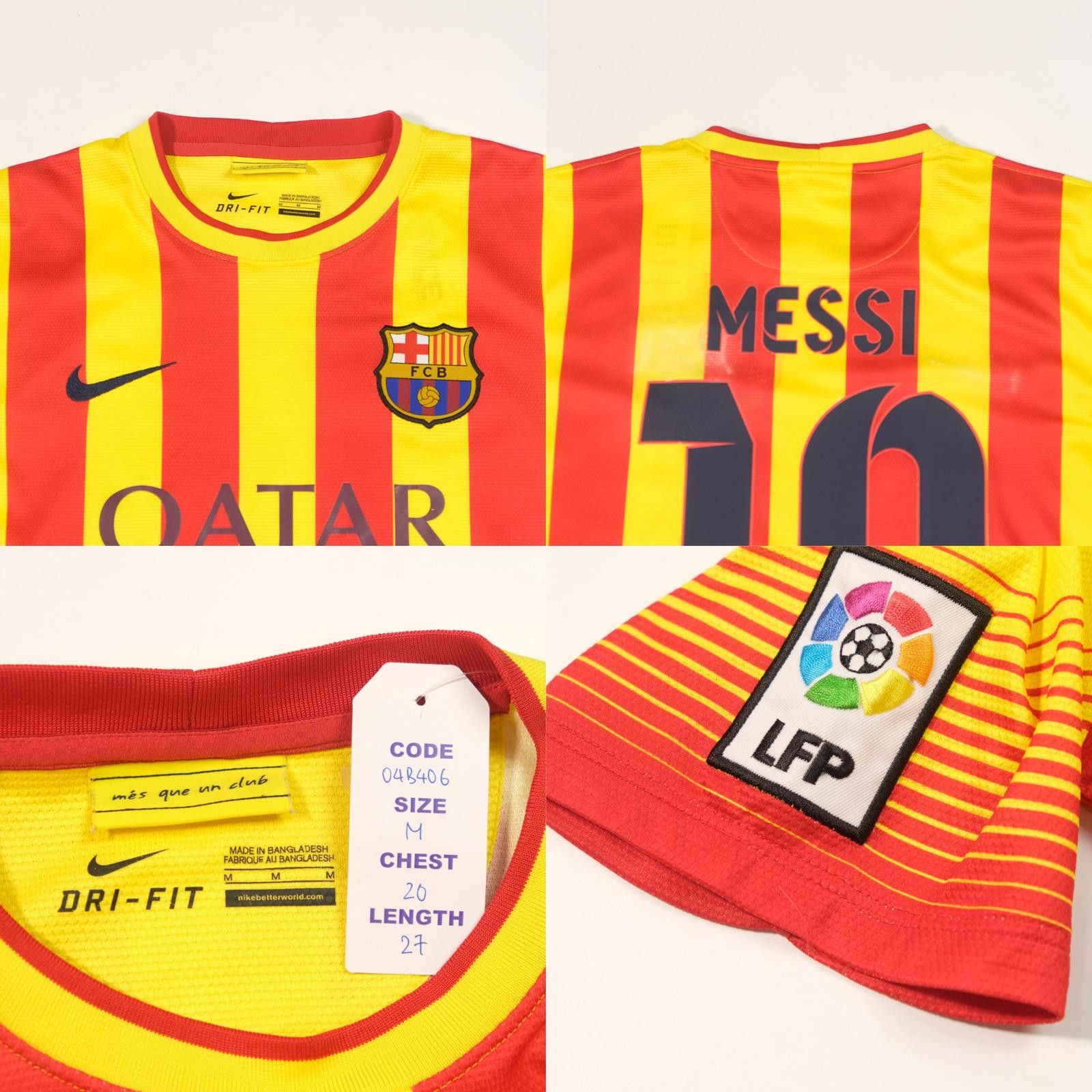 Nike 2013/14 Barcelona Away Shirt Messi (M) Size US M / EU 48-50 / 2 - 5 Thumbnail