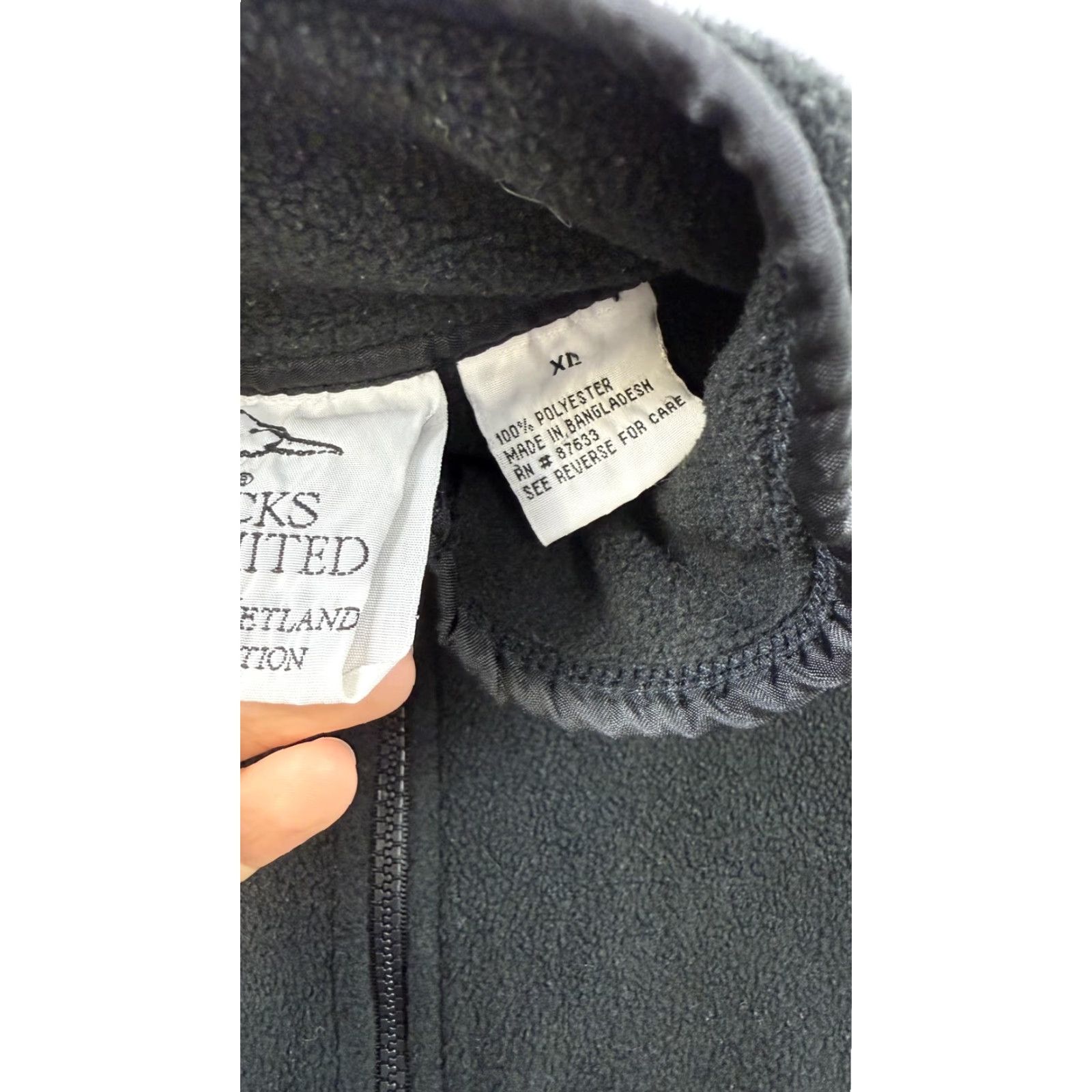 Vintage Ducks Unlimited Vest Mens XL Black Fleece Full Zip Outdoors Windbreaker Size US XL / EU 56 / 4 - 5 Thumbnail