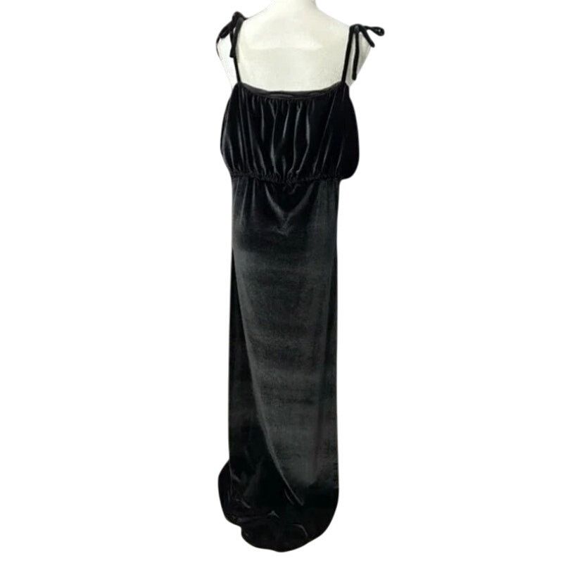 Other Zelie For She Blouson Maxi Dress Velour Sleeveless Black 1X Size XL / US 12-14 / IT 48-50 - 5 Thumbnail