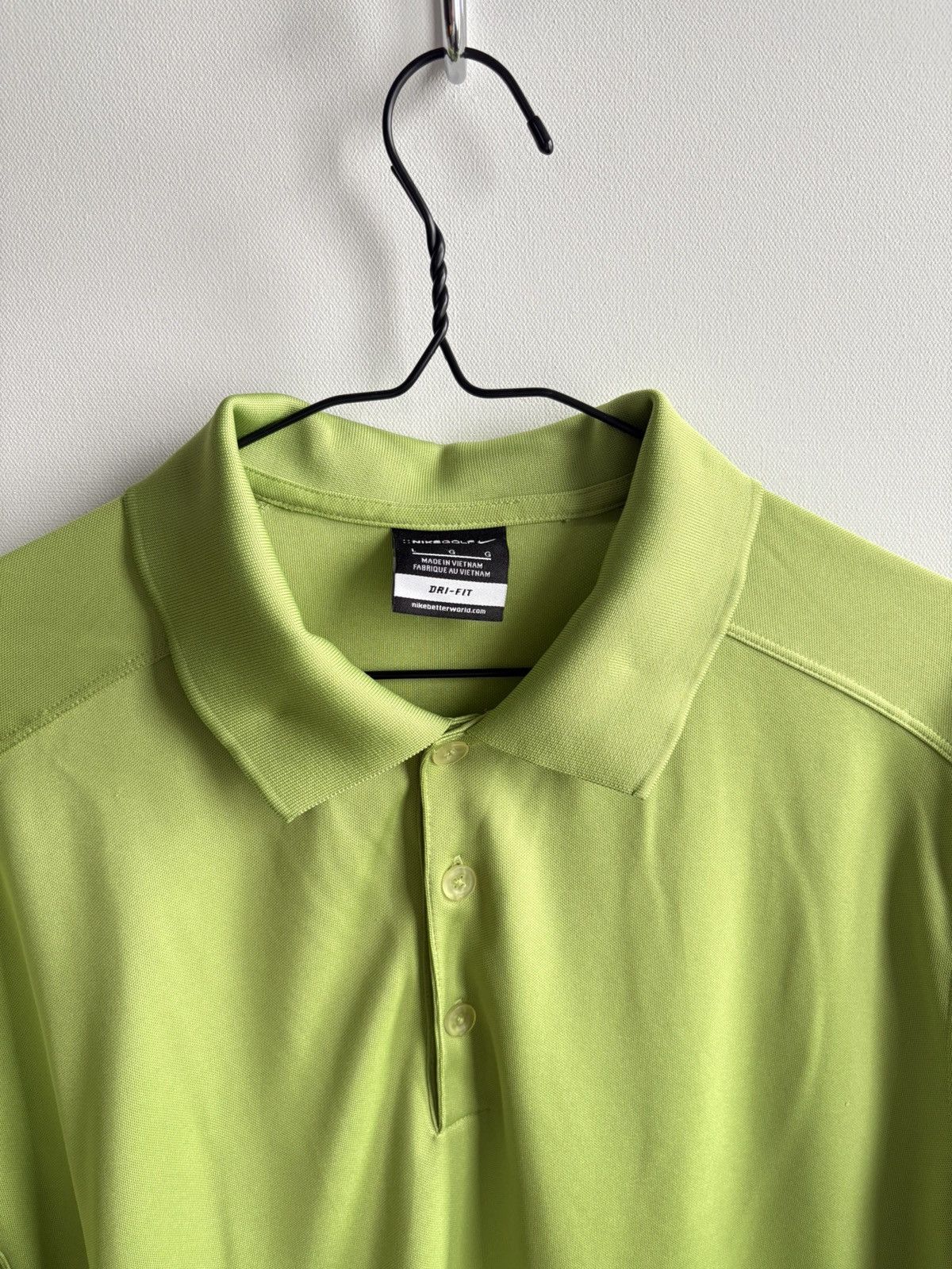 Nike Vintage Nike Golf Athletic Sportswear Lime Polo Shirt Size US L / EU 52-54 / 3 - 4 Thumbnail
