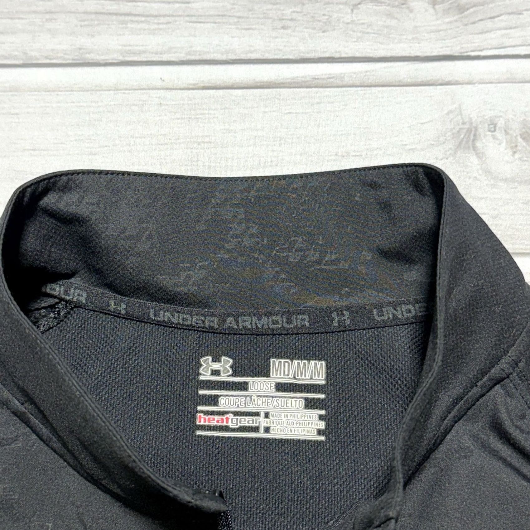 Under Armour Under Armour Cage Jacket Mens M Black Camo Baseball Utility Short Sleeve Windbreaker Jacket Size US 31 - 3 Thumbnail