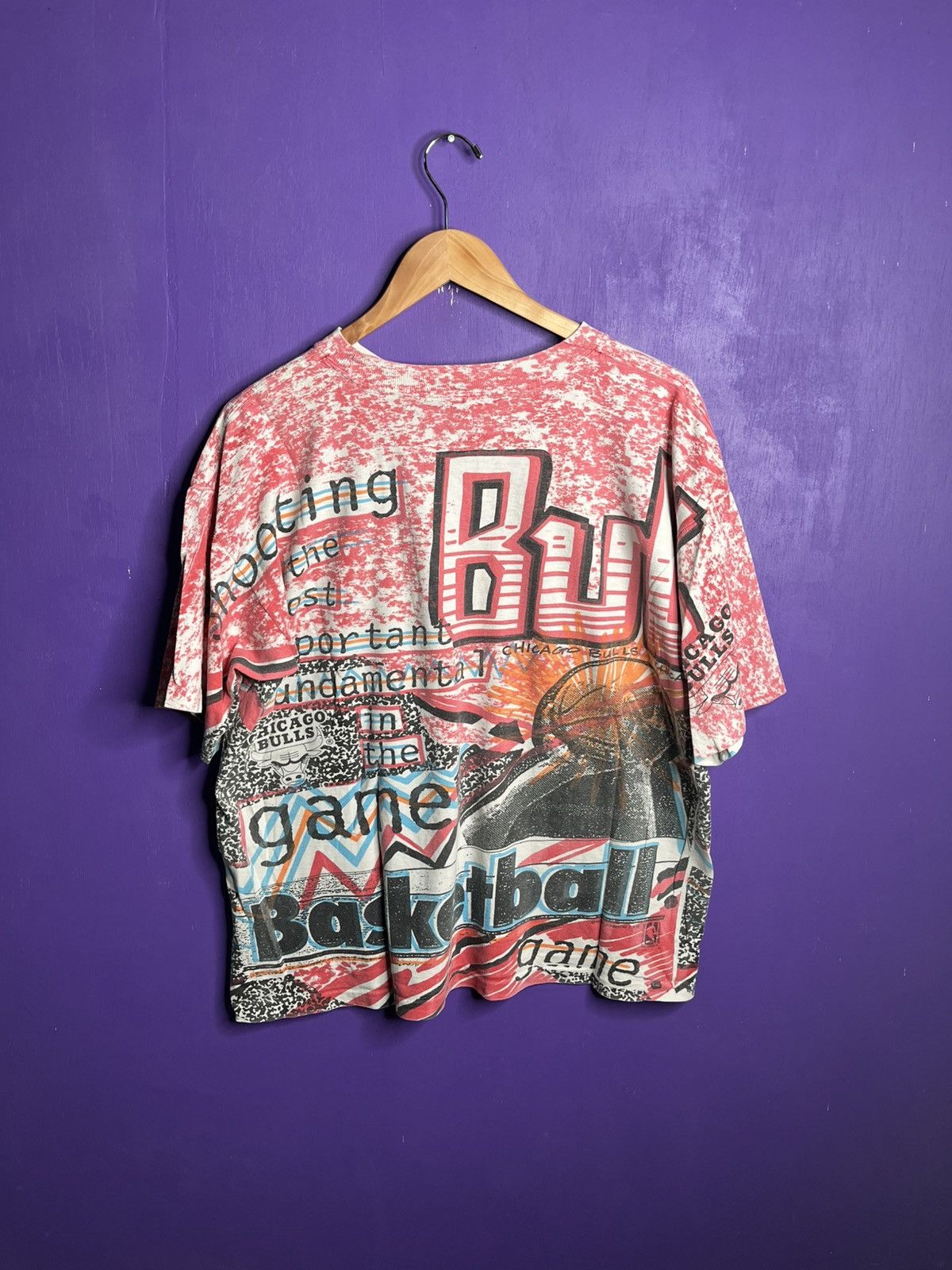 NBA × Vintage Vintage 90s Chicago Bulls shooting AOP t-shirt Size US L / EU 52-54 / 3 - 2 Thumbnail
