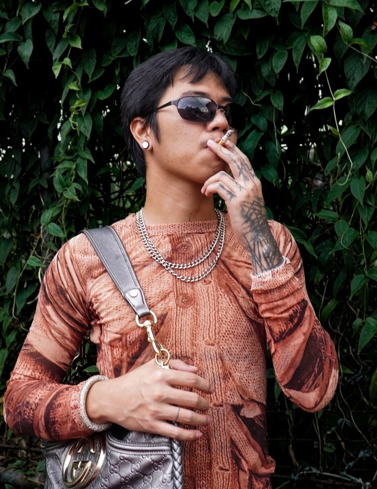 Jean Paul Gaultier Jean Paul Gaultier - 90’s Mesh Top Optical Illusion Cardigan Size M / US 6-8 / IT 42-44 - 12 Thumbnail