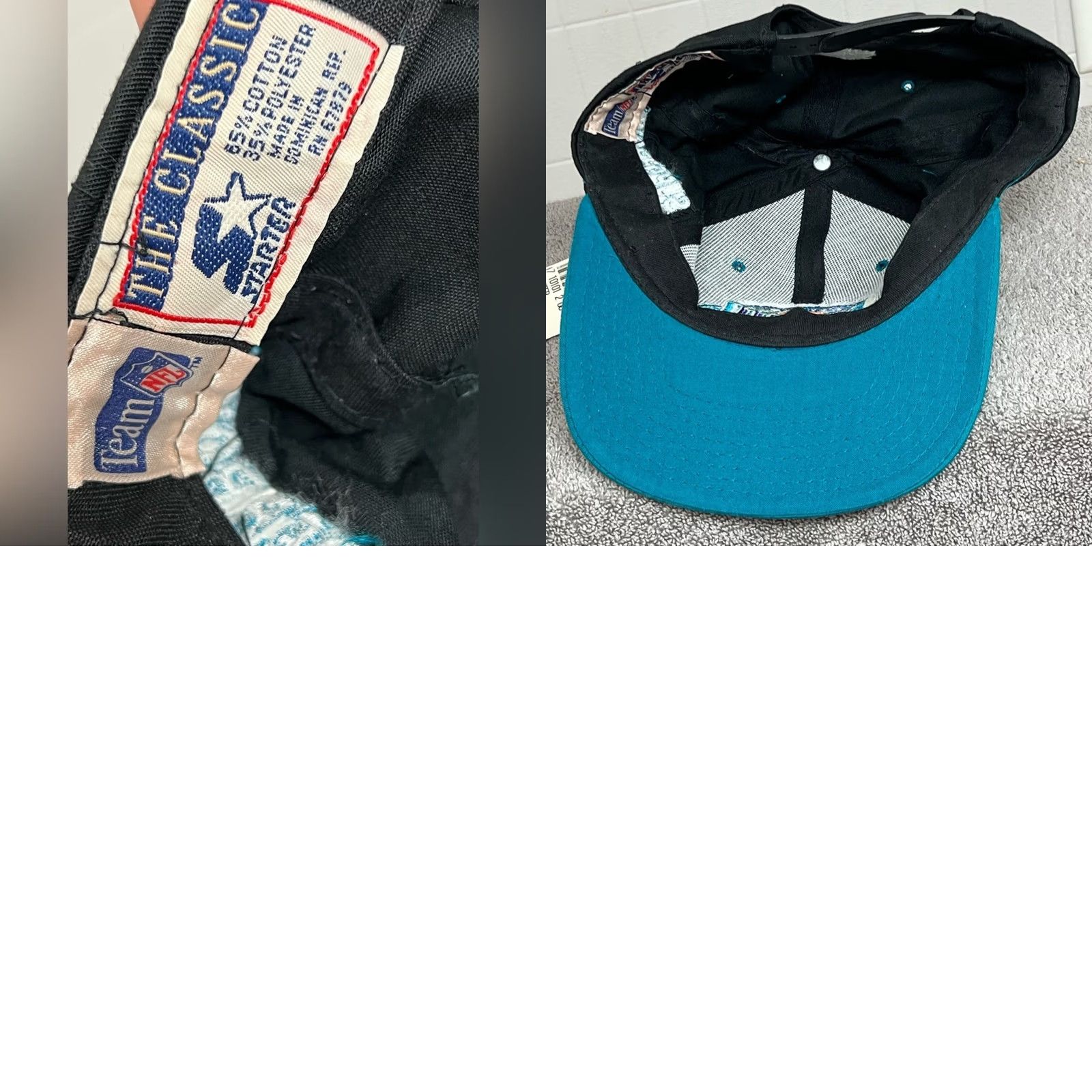 Starter VINTAGE Starter Super Bowl 1994 Snapback Teal Black Hat NEW WITH TAGS Hat Mens One Size Black Teal 1994 Super Bowl Starter Snapback Hats Mens Size ONE SIZE - 8 Thumbnail