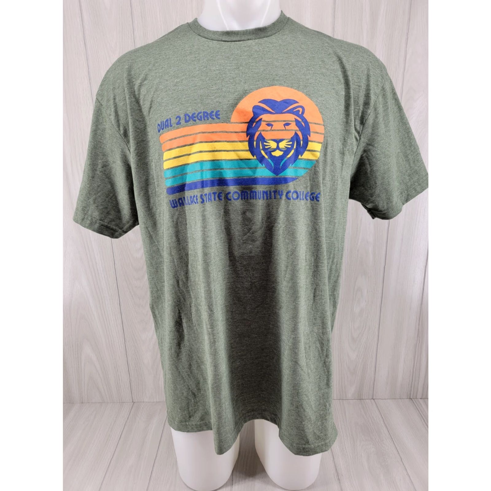 Gildan VINTAGE Wallace State Community College Shirt Mens XL Green Gildan Ultra Cotton Short Sleeve Crew Neck Size US XL / EU 56 / 4 - 2 Thumbnail
