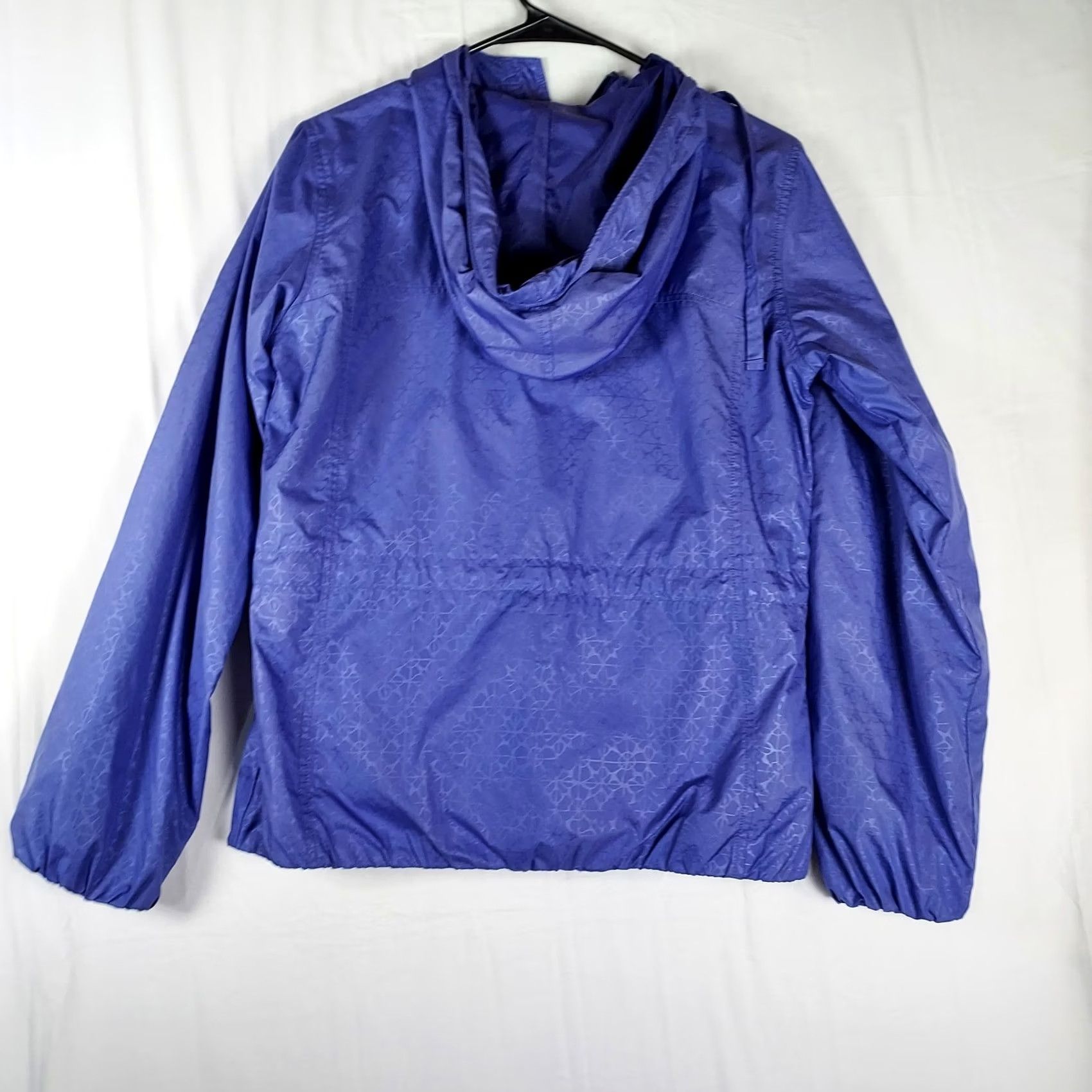 Vintage Columbia Windbreaker Jacket Hooded Womens Purple Full Zip Lightweight Nylon Softshell Mid-Length Size M / US 6-8 / IT 42-44 - 2 Thumbnail