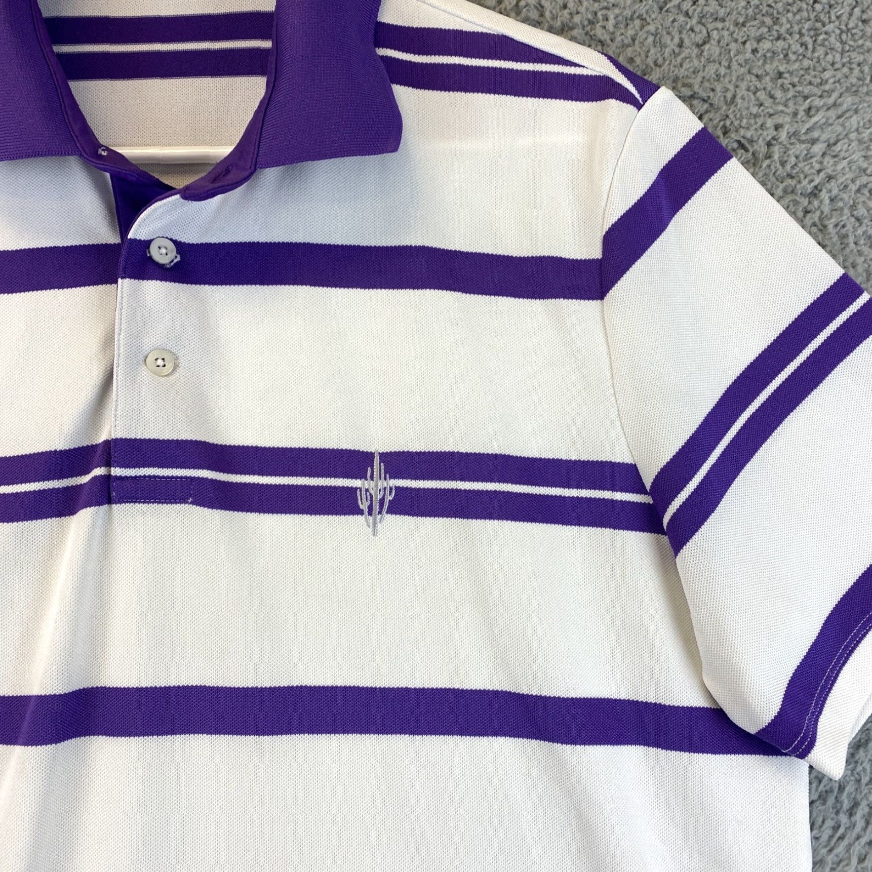 Polo Ralph Lauren POLO RALPH LAUREN White Striped Polo Shirt Mens Short Sleeve Size M Classic Activewear Size US M / EU 48-50 / 2 - 3 Thumbnail