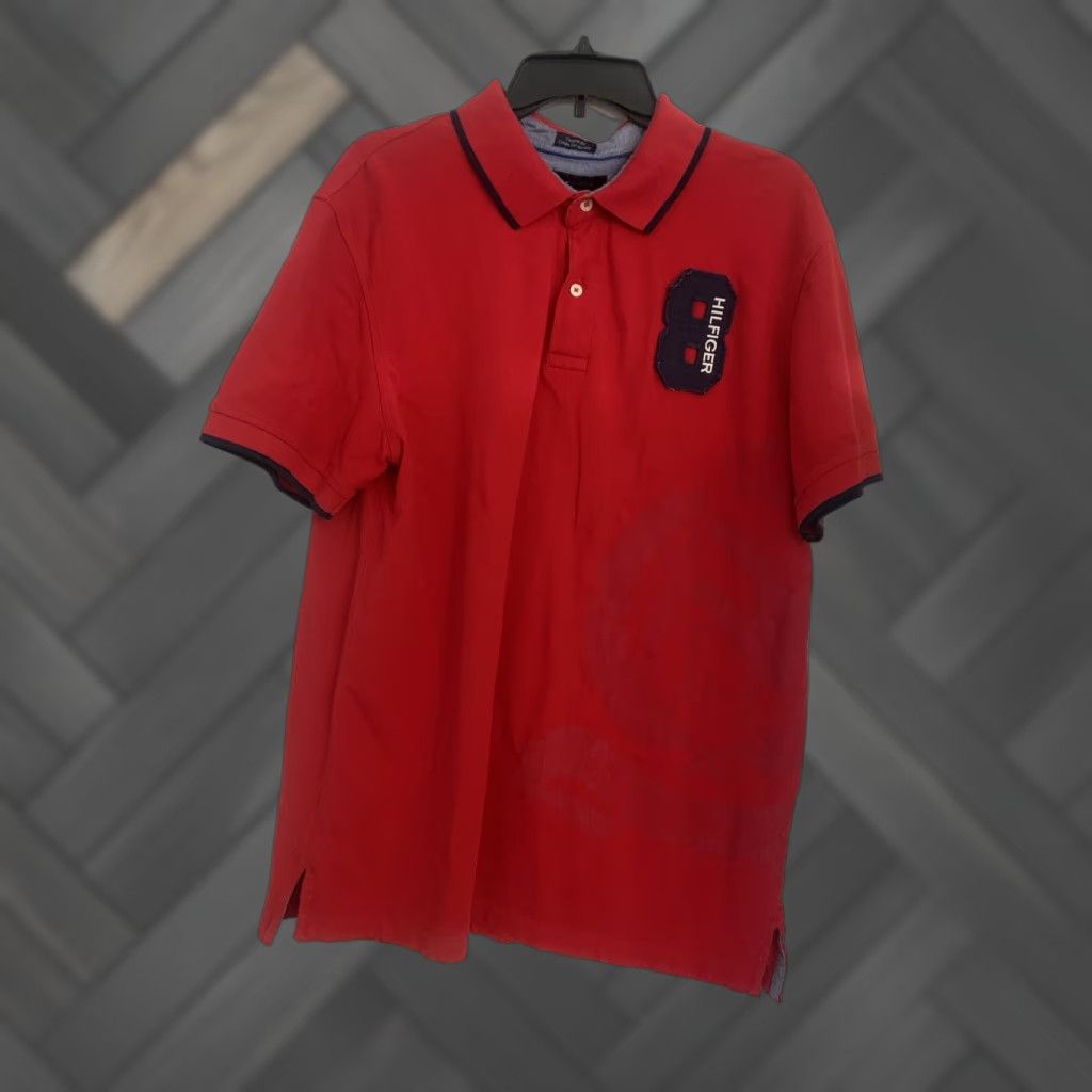 Tommy Hilfiger Tommy Hilfiger Mens XL Short Sleeve Polo Shirt Red Solid Size US XL / EU 56 / 4 - 1 Thumbnail