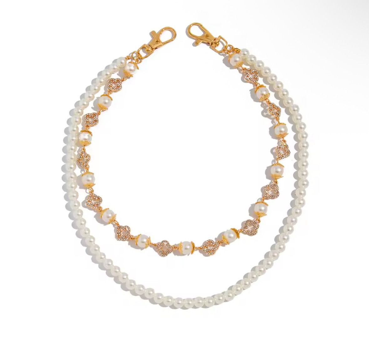 Other Exquisite Four-leaf Imite Pearl Keychain Wallet Belt Chain Size ONE SIZE - 5 Thumbnail