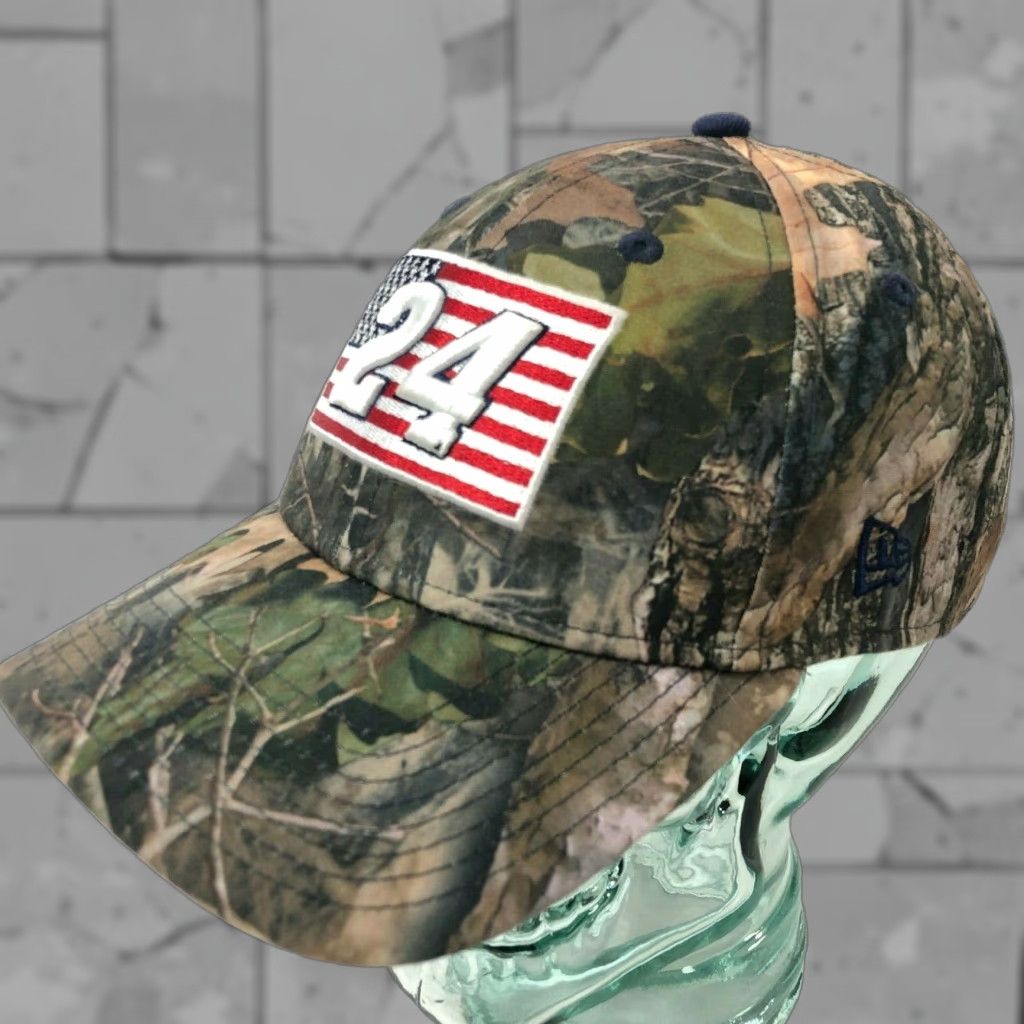 New Era NEW ERA NASCAR 24 Strapback Camo American Flag Hat Men Adjustable Multicolor Camouflage Nascar USA Theme 90s Size ONE SIZE - 1 Thumbnail