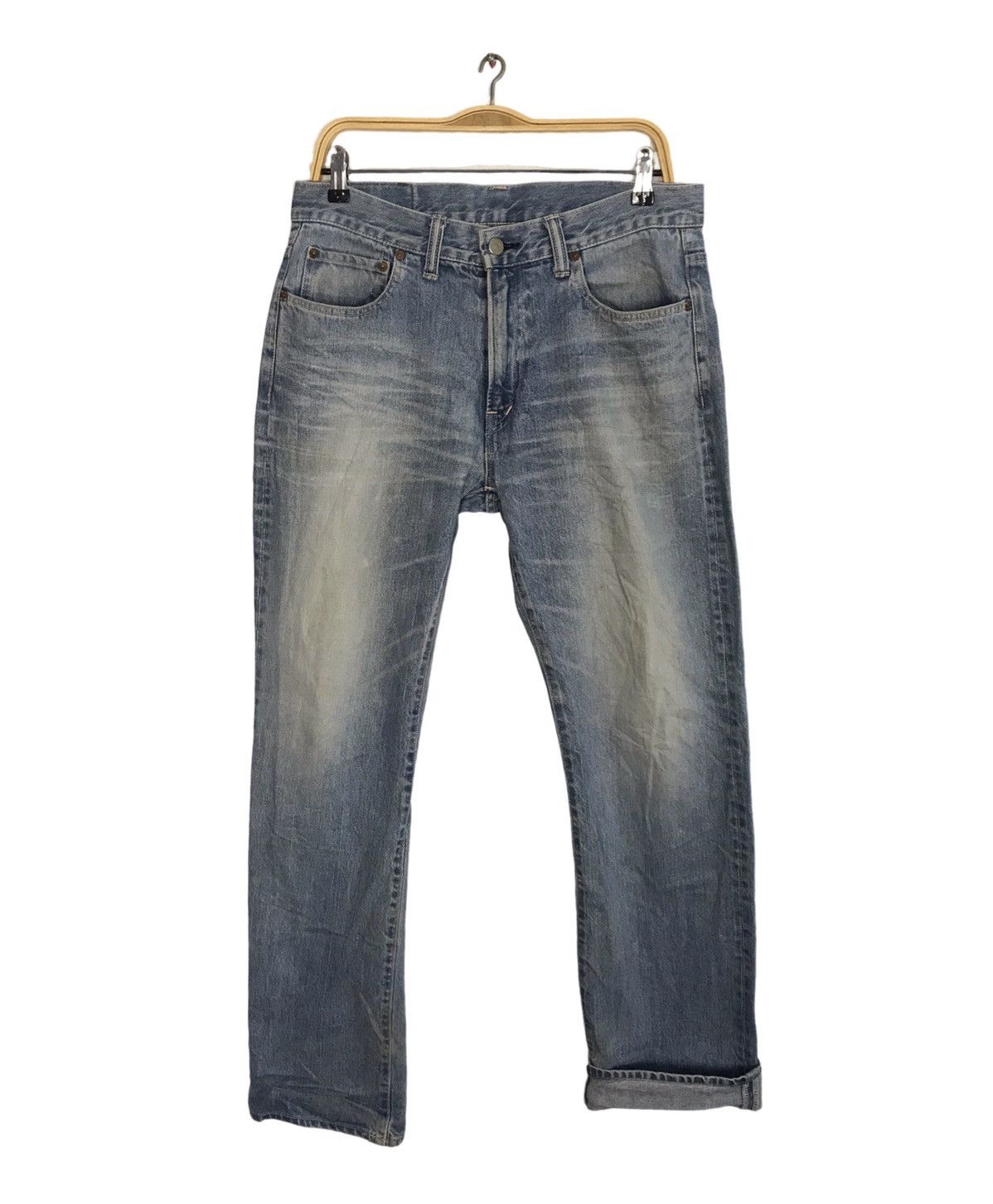 Blue Blue Japan Blue Blue Japanese Brand Beauty Faded Denim Straight Cut Size US 33 - 2 Thumbnail