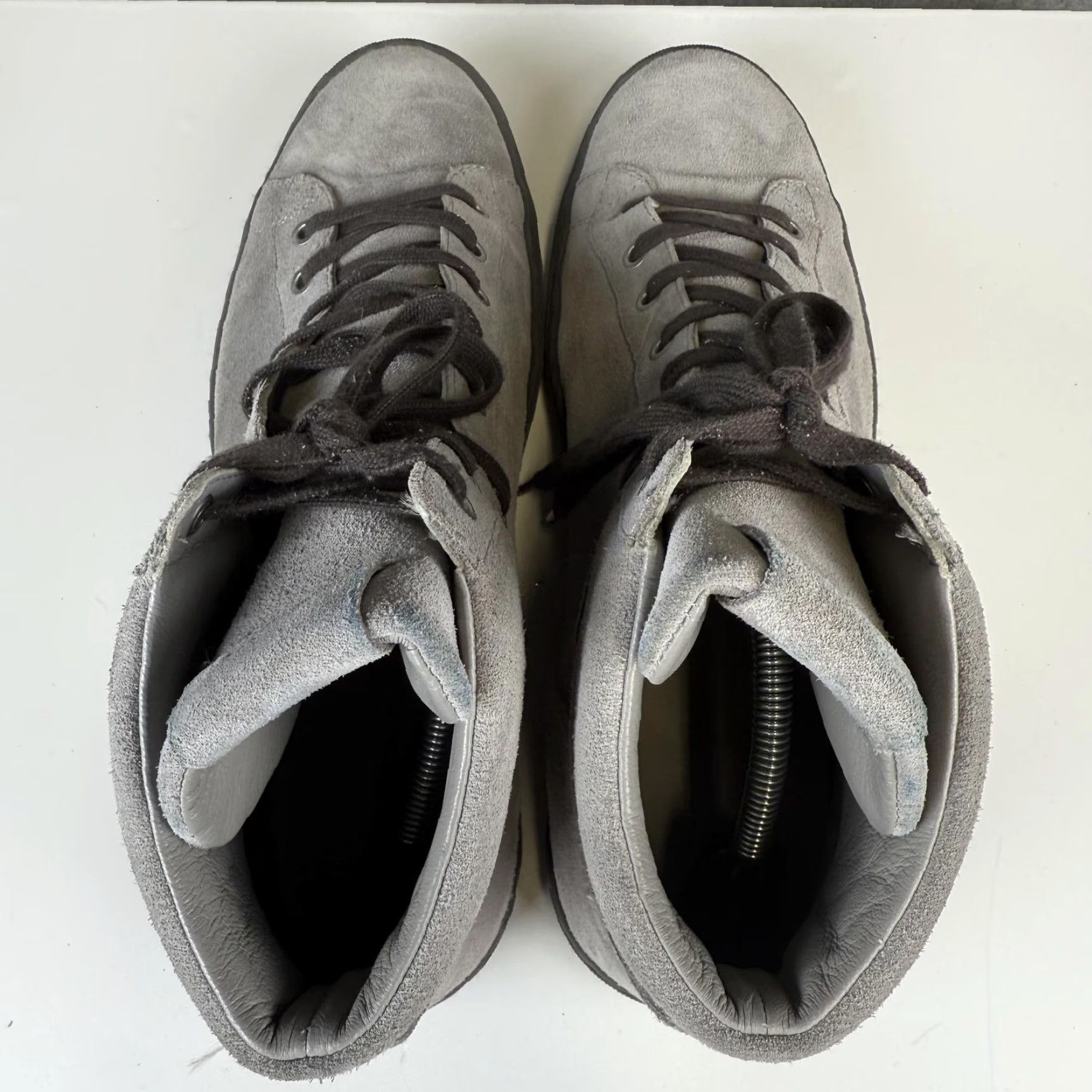 Allsaints AllSaints Sneakers Hi Top Suede Gray Lace Up 12 US 46 EU Men Sneakers Mens Gray Hi Top Suede Lace Up AllSaints Shoes Size US L / EU 52-54 / 3 - 6 Thumbnail