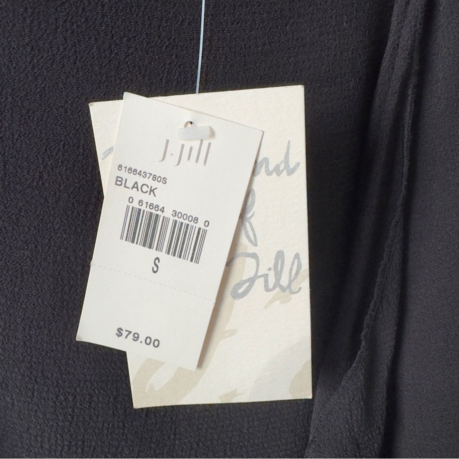 Other J. Jill Black Maxi Skirt ruffle side tie strings waist zip 8 Size 30" / US 8 / IT 44 - 6 Thumbnail