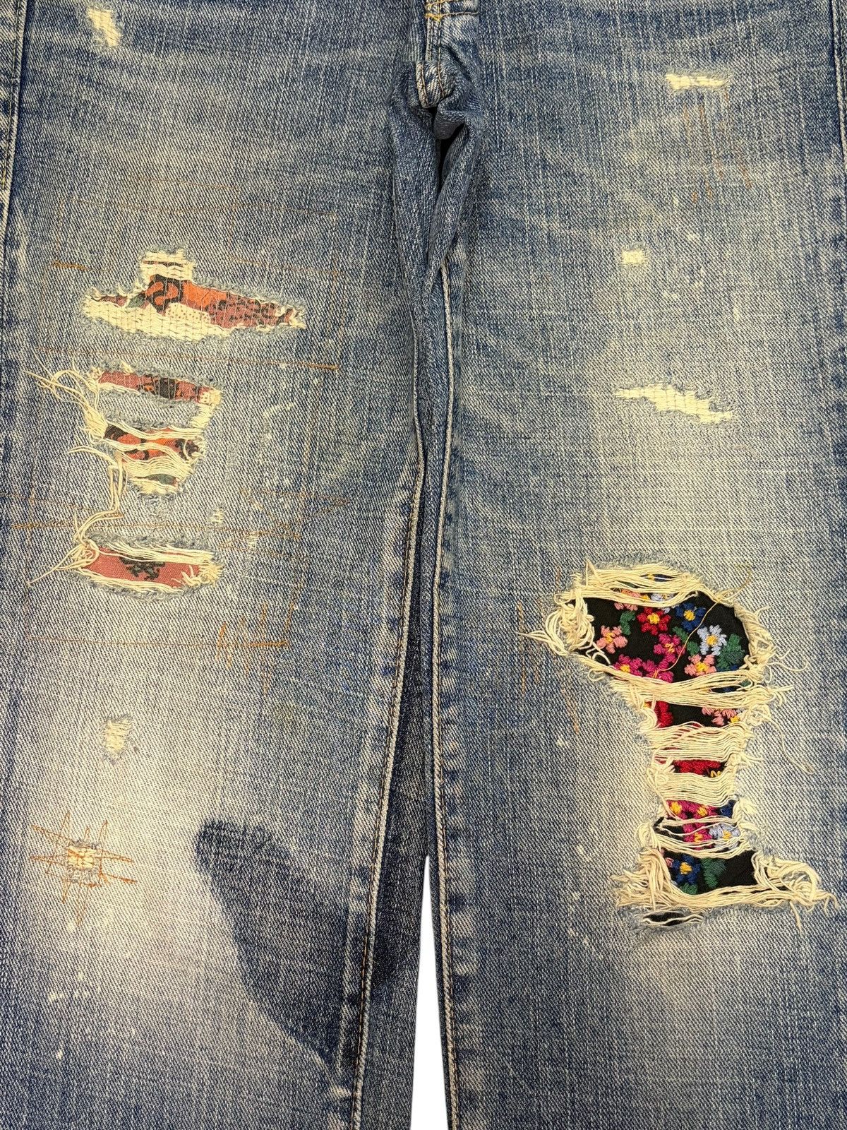 Ksubi Vintage Antgauge Bleached Patched Distressed Jeans Size 30" / US 8 / IT 44 - 3 Thumbnail