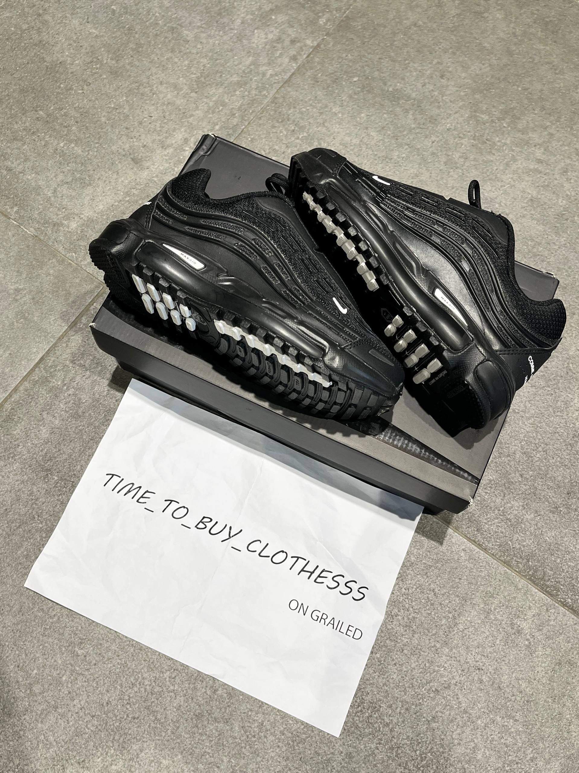 Comme des Garcons × Nike Nike x Comme des Garcons AIR MAX TL 2.5 SP PLUS BLACK Size US 5.5 / IT 35.5 - 4 Thumbnail