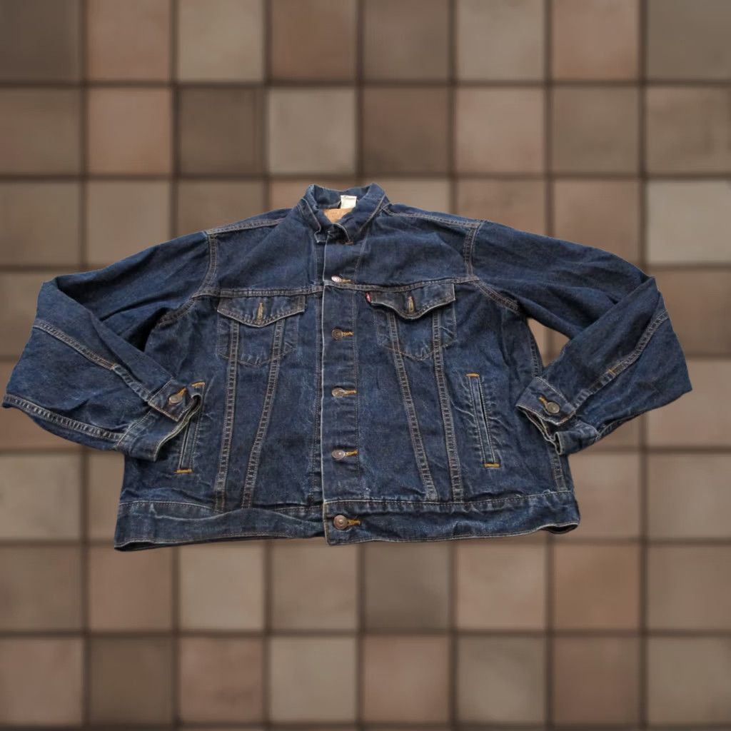 Levi's VINTAGE Levi's Trucker Jacket Mens M Blue Denim Jean Work Heavy 70507 4811 Bomber Pockets Size US 31 - 1 Thumbnail