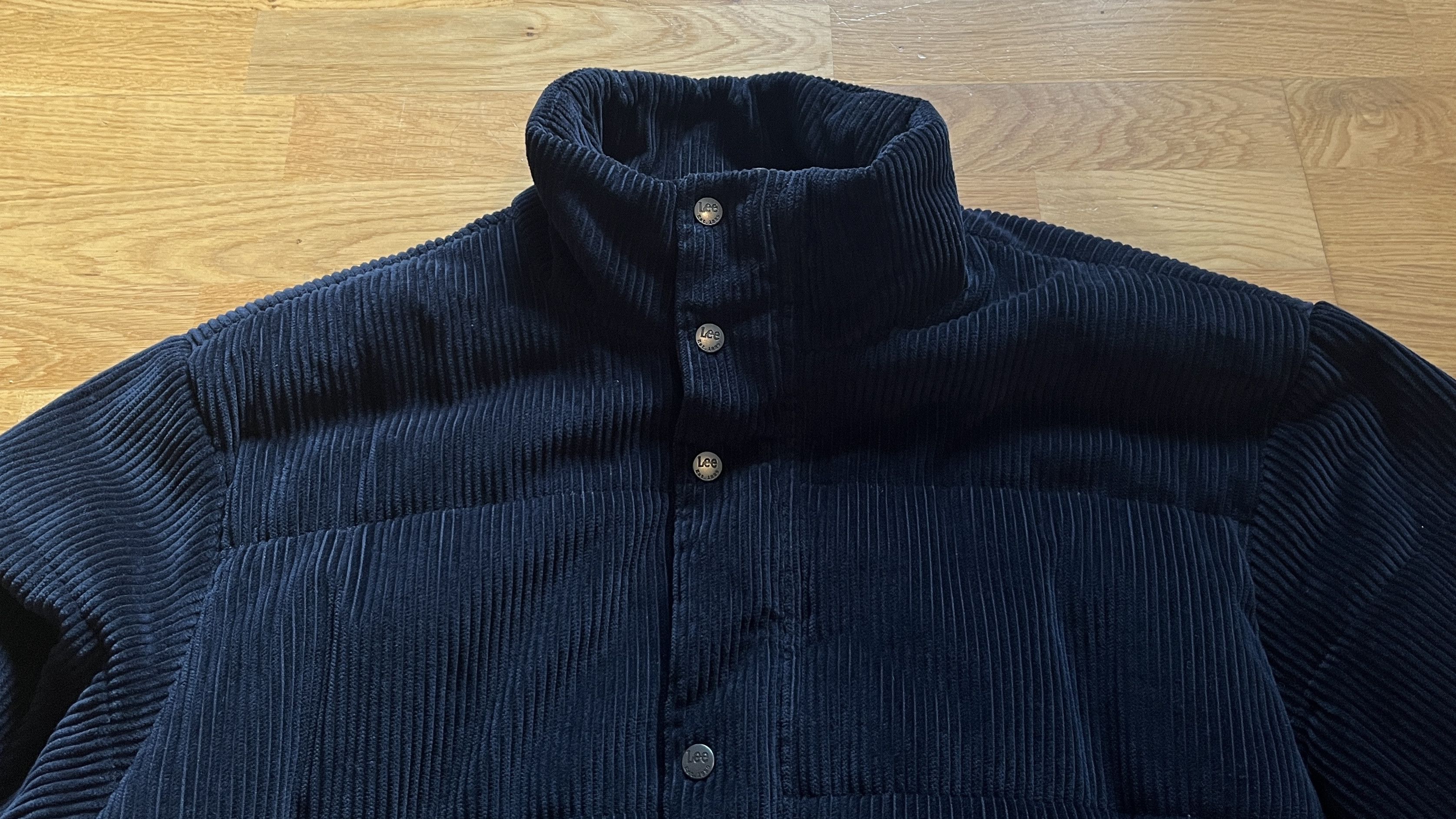 Lee Lee 2 Pockets Wide Wale Cord Puffer Jacket Navy XXL Size US XXL / EU 58 / 5 - 3 Thumbnail