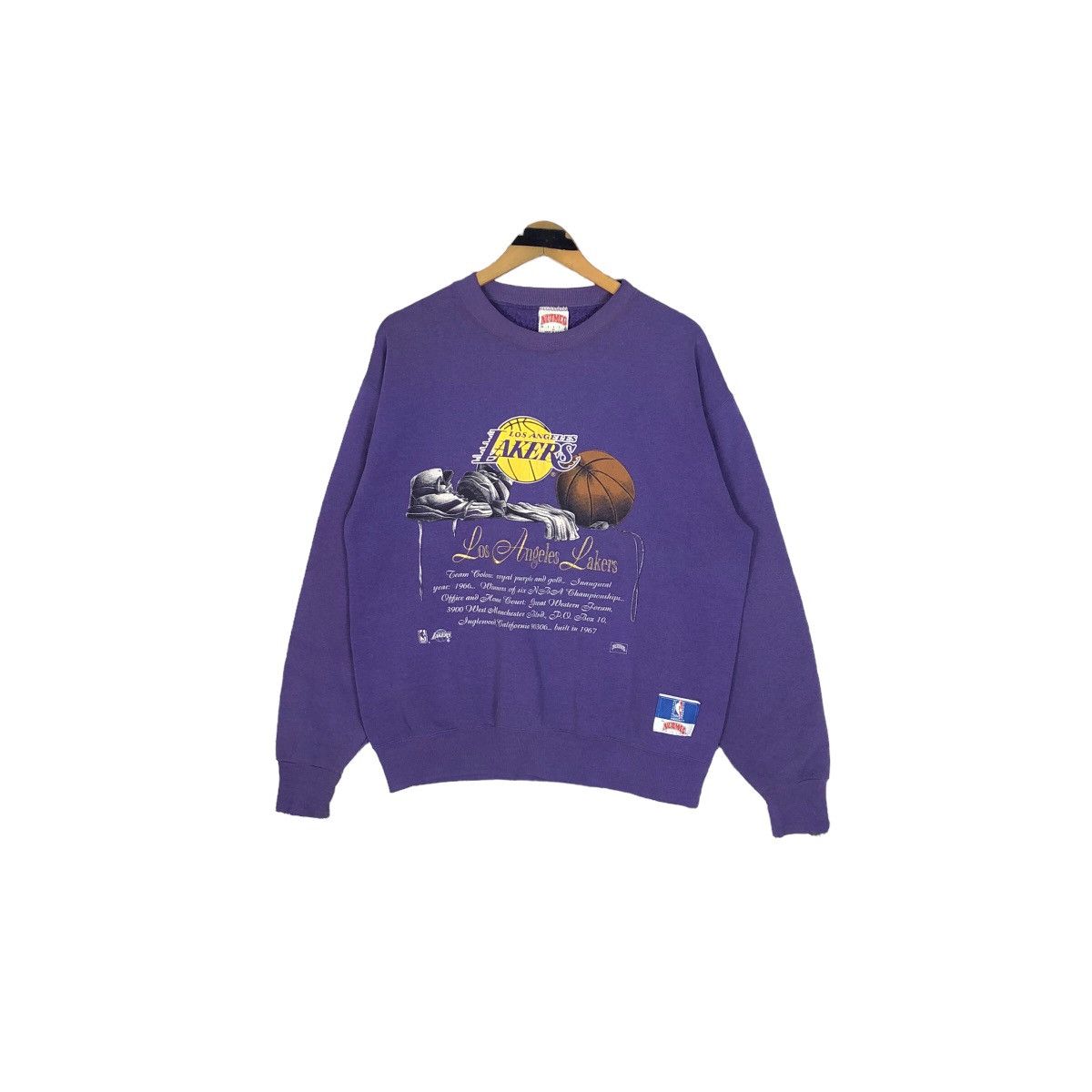 NBA Vintage 90s NBA Los Angeles Lakers Crewneck Sweatshirt Size US L / EU 52-54 / 3 - 9 Thumbnail