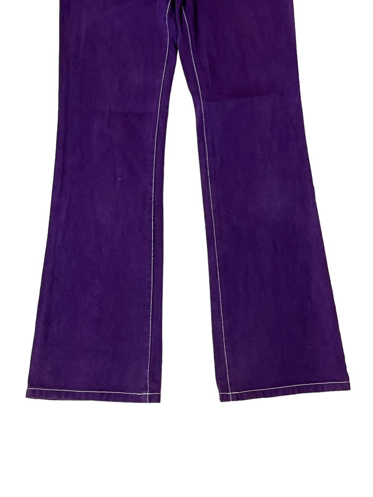 Japanese Brand VINTAGE JAPANESE NUVE PURPLE BUSHPANT FLARE DENIM Size US 29 - 3 Thumbnail