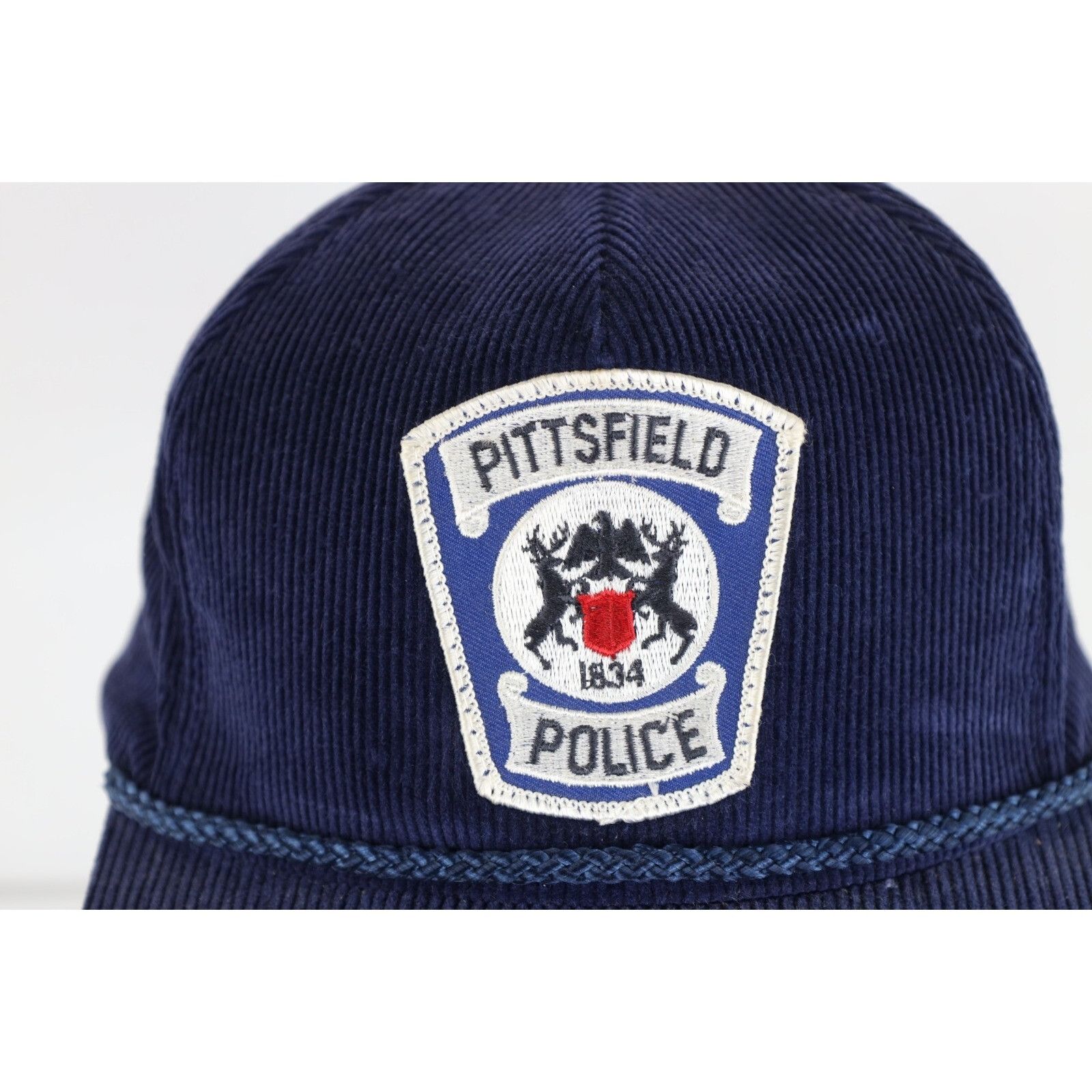 Vintage Vintage 80s 90s Streetwear Pittsfield Police Corduroy Hat Size ONE SIZE - 3 Thumbnail