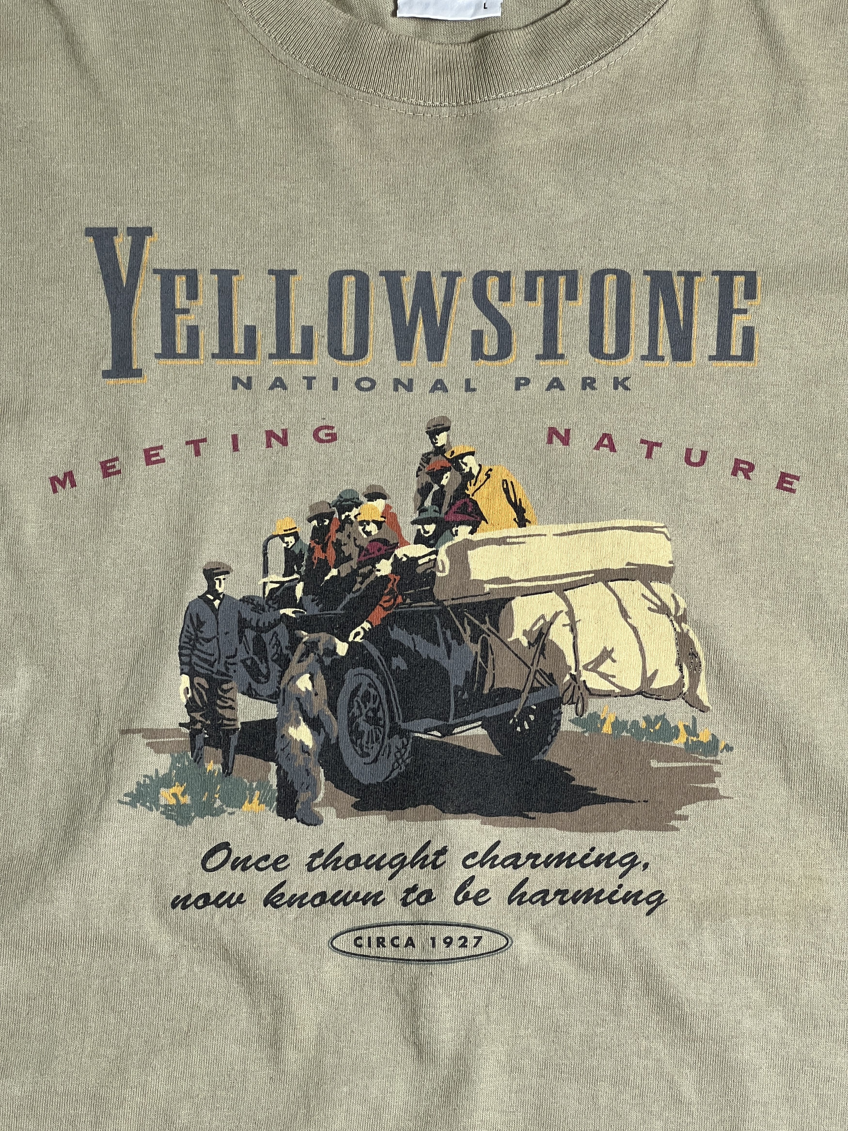 Vintage VTG 90s Yellowstone National Park Graphic Tee (L) GTME589 Size US L / EU 52-54 / 3 - 2 Thumbnail