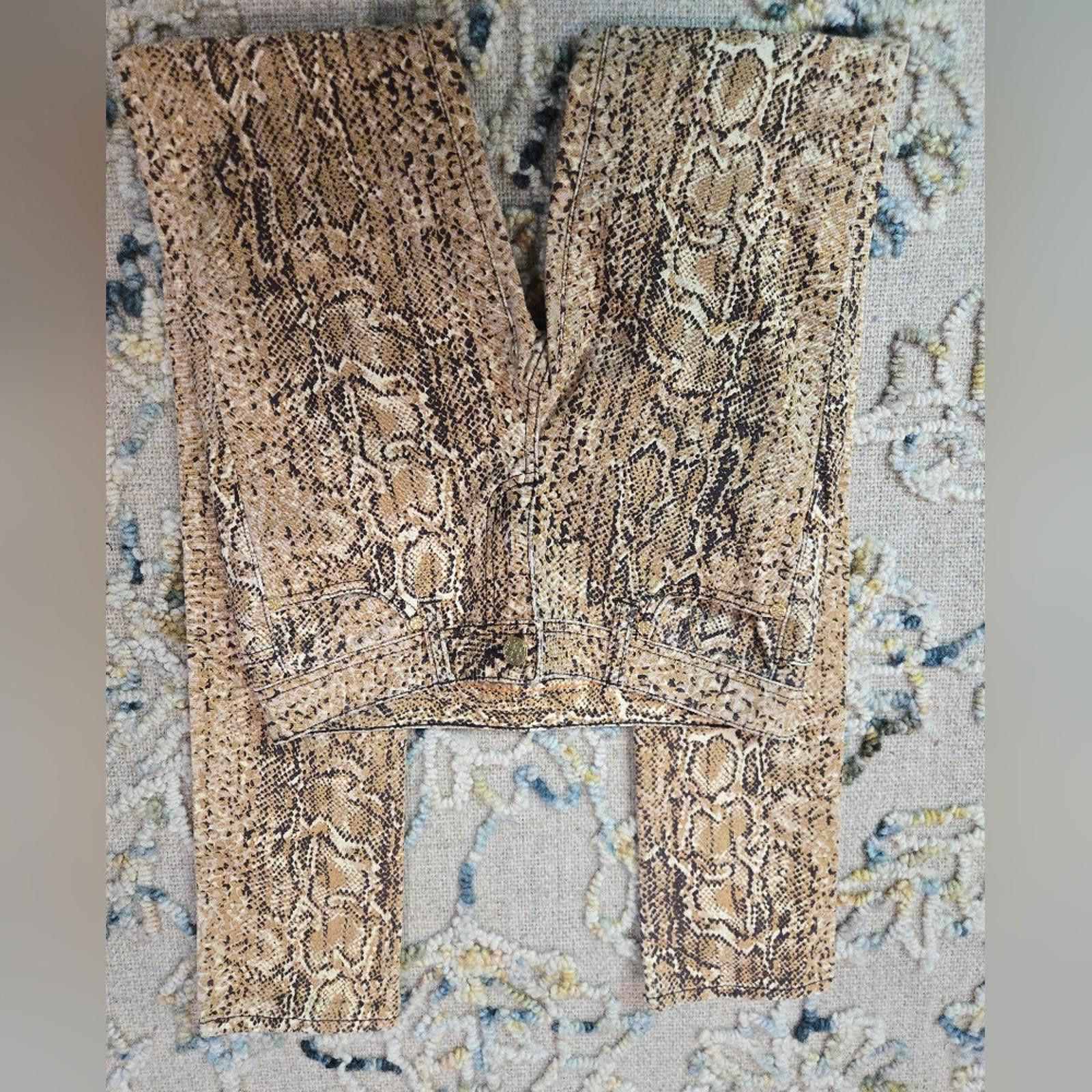 Designer TORY BURCH Snake Print Pants Size 26" / US 2 / IT 38 - 4 Thumbnail