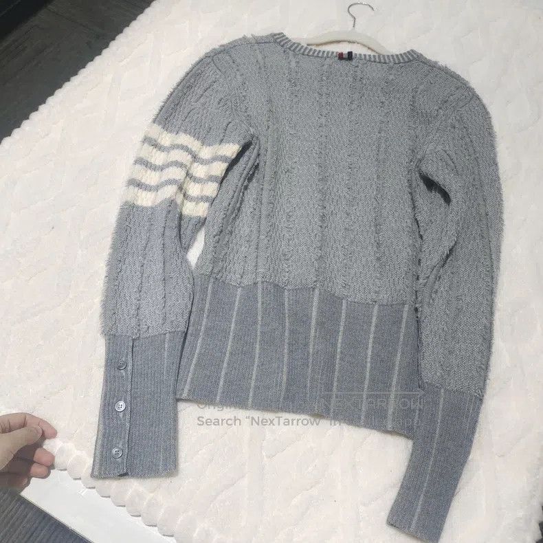 Thom Browne Thom Browne Fringe edge knitted sweater Size US XS / EU 42 / 0 - 2 Thumbnail