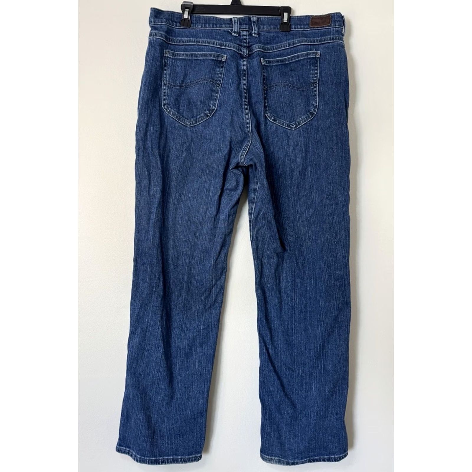 Lee Lee Relaxed Straight Leg At The Waist Women’s 16 Medium Jeans Dark Wash Pants Size 38" / US 16 / IT 52 - 4 Thumbnail