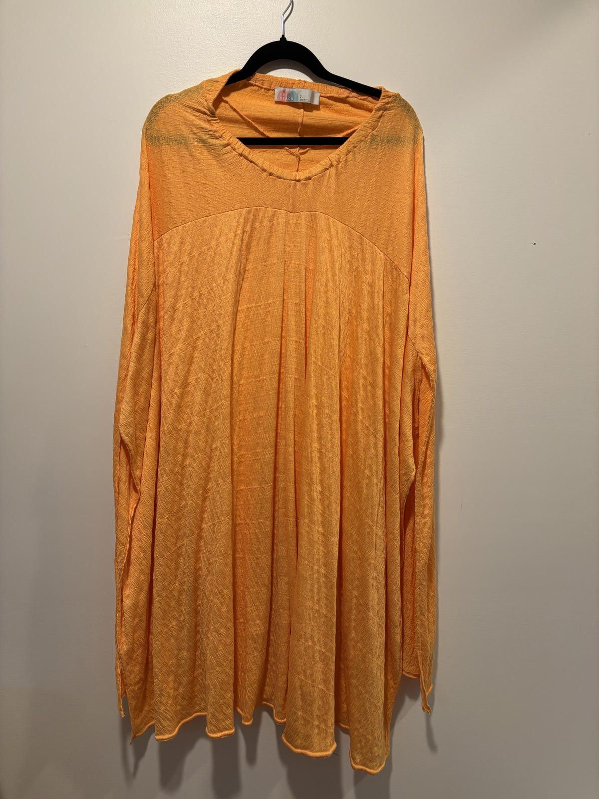 Free People Free People Beach Orange Coverup Tunic OSFM Size ONE SIZE - 1 Thumbnail