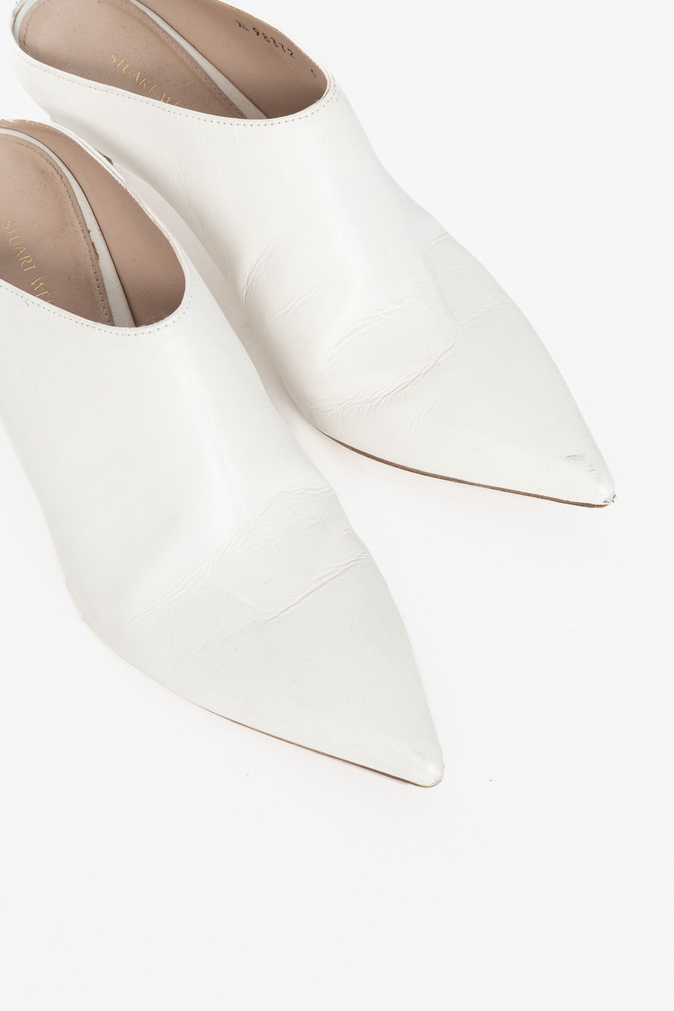 Stuart Weitzman Stuart Weitzman Mira Nero Leather Pointed-Toe Mules Size US 6 / IT 36 - 6 Thumbnail