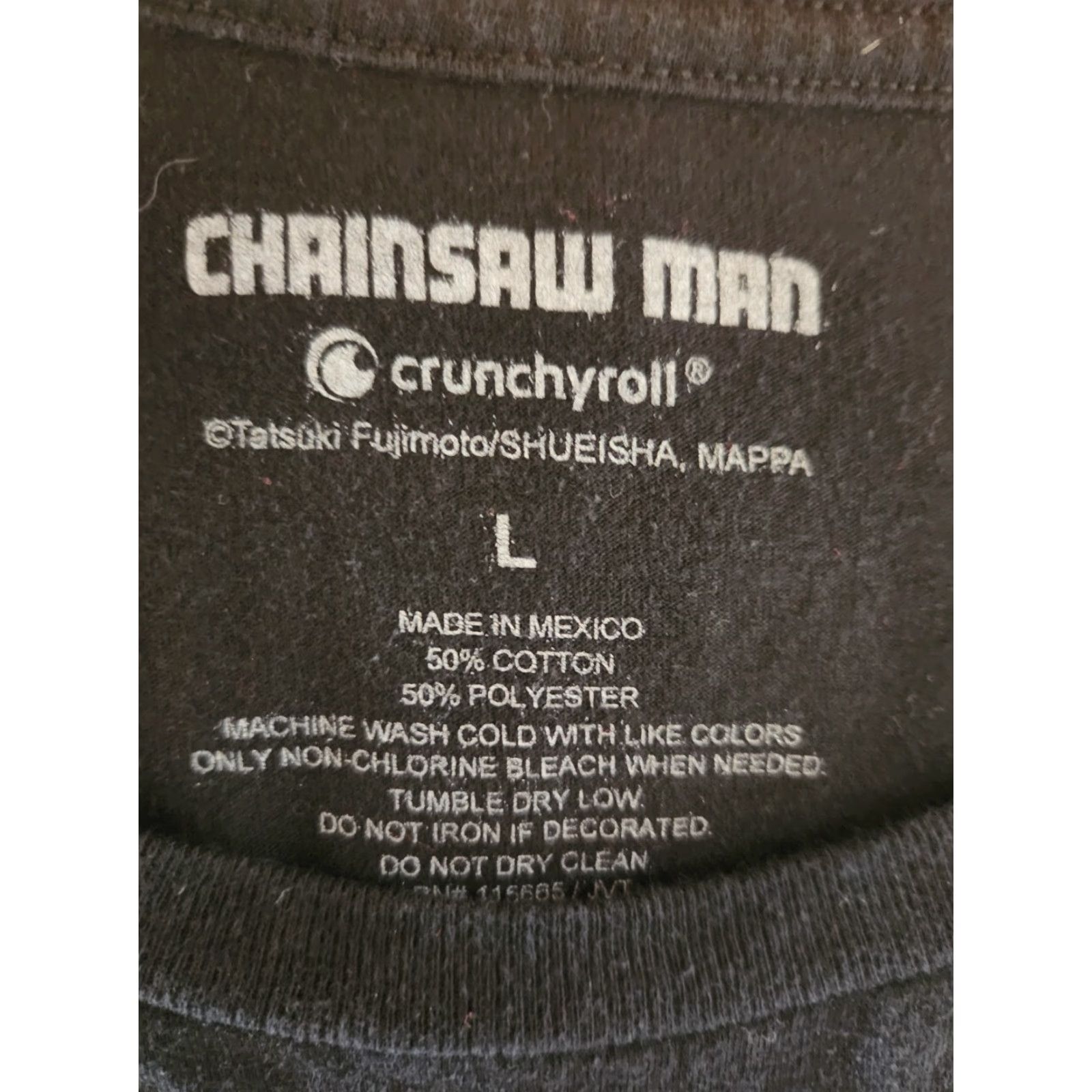 Vintage Womens Chainsaw Man Black Short Sleeve T Shirt Anime Large Size L / US 10 / IT 46 - 2 Thumbnail