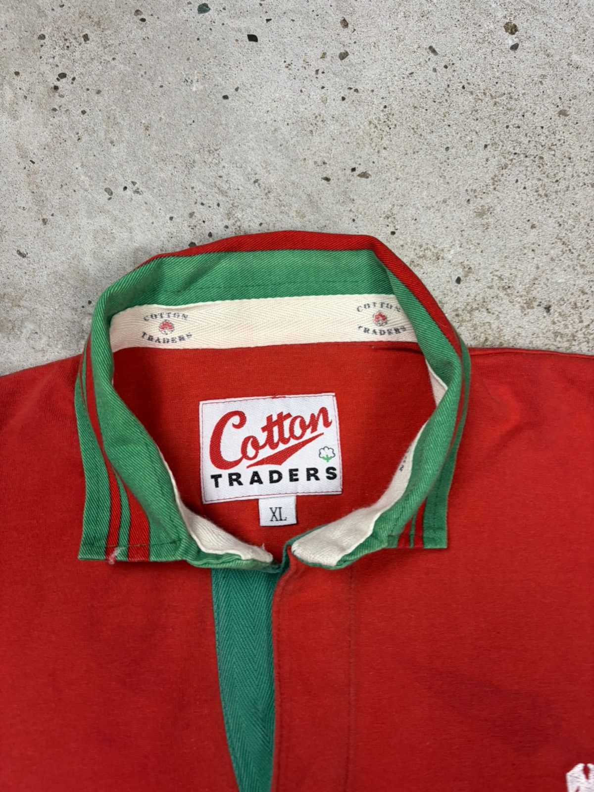 Cotton Traders Vintage 1990s Cotton Traders Wales Team Rugby Jersey Size US XL / EU 56 / 4 - 12 Thumbnail