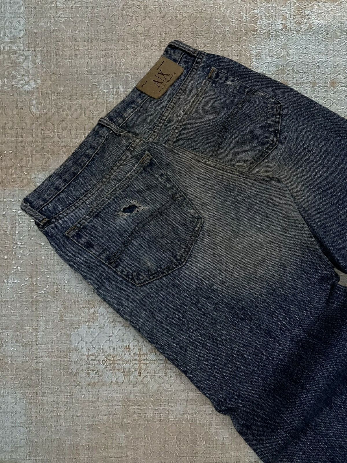 Armani Exchange Vintage 1990s Designer Armani Exchange Distressed Denim Size US 30 / EU 46 - 15 Thumbnail