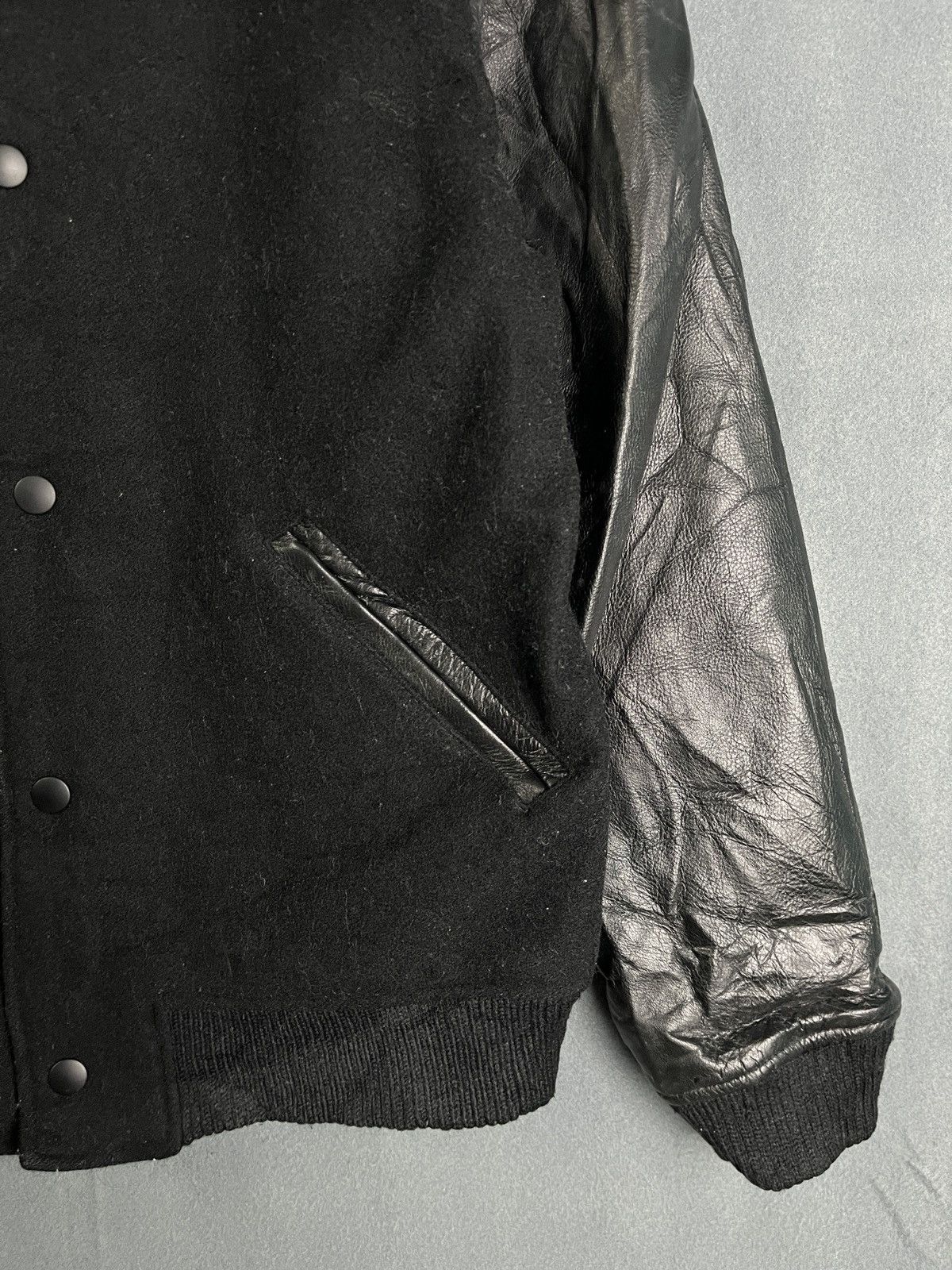 Genuine Leather × Japanese Brand Supp. Wool Leather Varsity Jacket Size S / US 4 / IT 40 - 5 Thumbnail