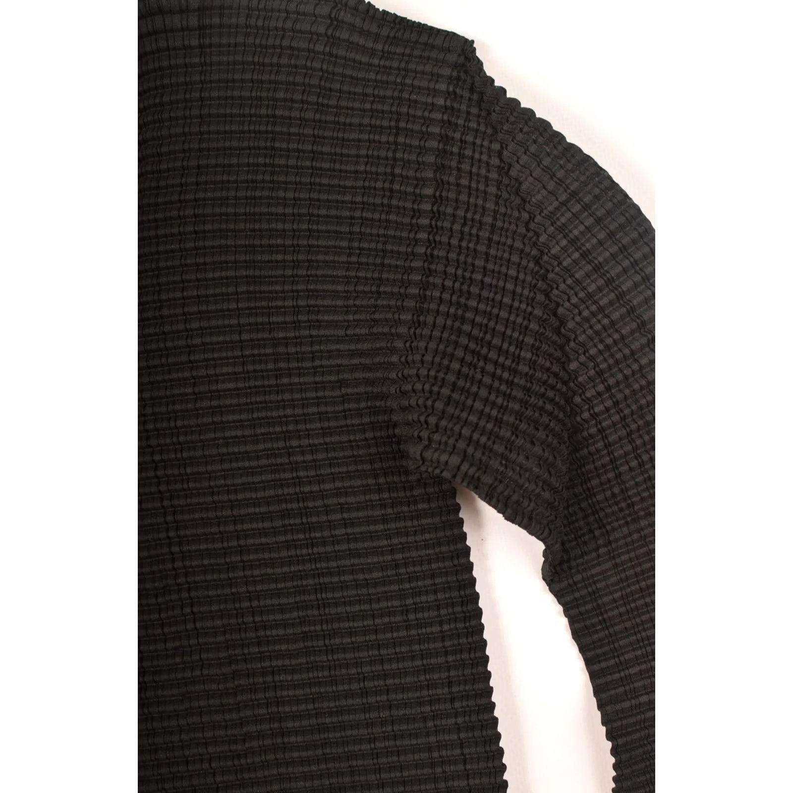 Issey Miyake Issey Miyake Wooly Pleats-38 Top Plisse Black Button Shirt IM38-FJ403 Japan Sz 2 Size XS / US 0-2 / IT 36-38 - 4 Thumbnail