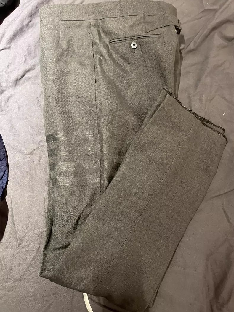 Thom Browne Thom Browne size3 Four-dotted grey trousers Size 36R - 1 Thumbnail