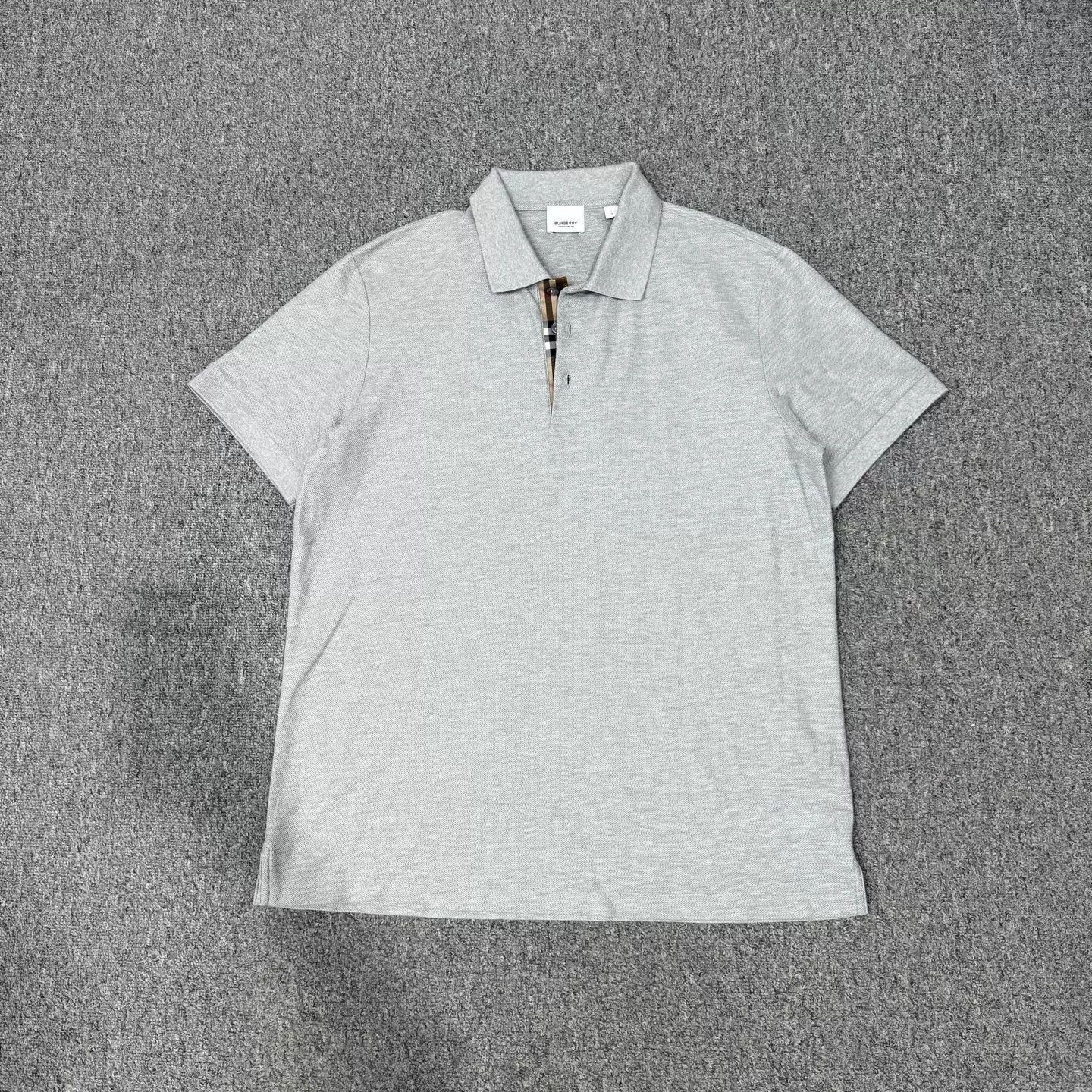 Burberry Gray Short Sleeve Polo Shirt Size L Size US L / EU 52-54 / 3 - 1 Thumbnail