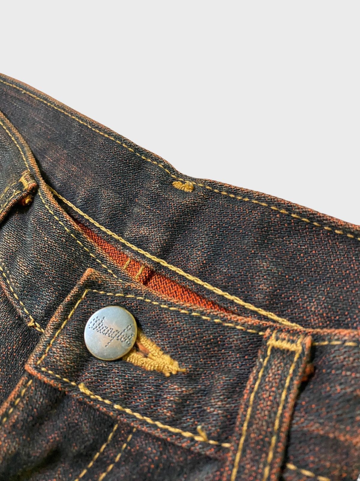 If Six Was Nine × Le Grande Bleu (L.G.B.) × Wrangler Flared Wrangler Black Red Two Tone Boot Cut Denim Size US 28 / EU 44 - 8 Thumbnail