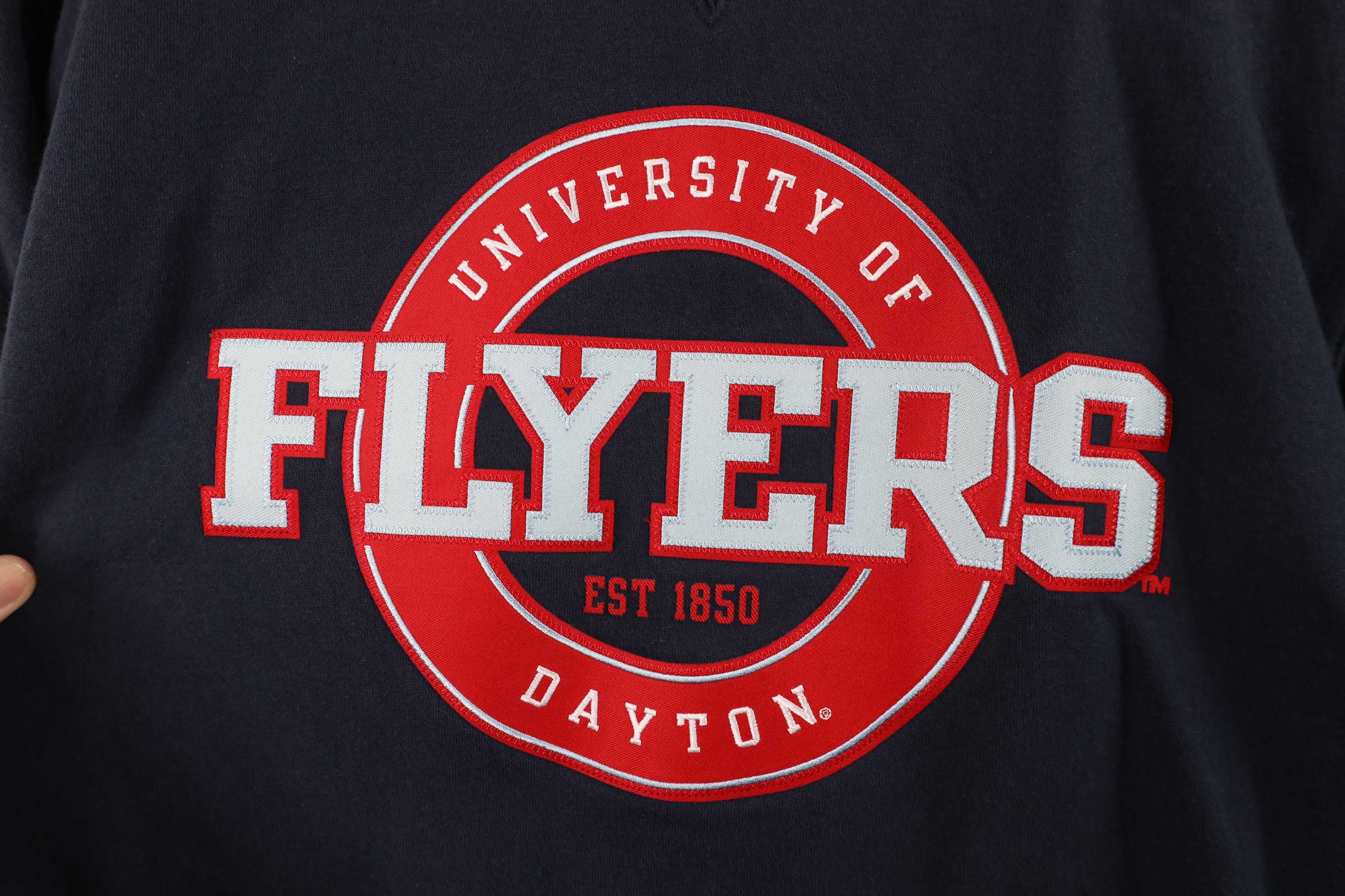Vintage Vintage 90s Y2K University of Dayton Flyers Sweatshirt Blue Size S / US 4 / IT 40 - 4 Thumbnail