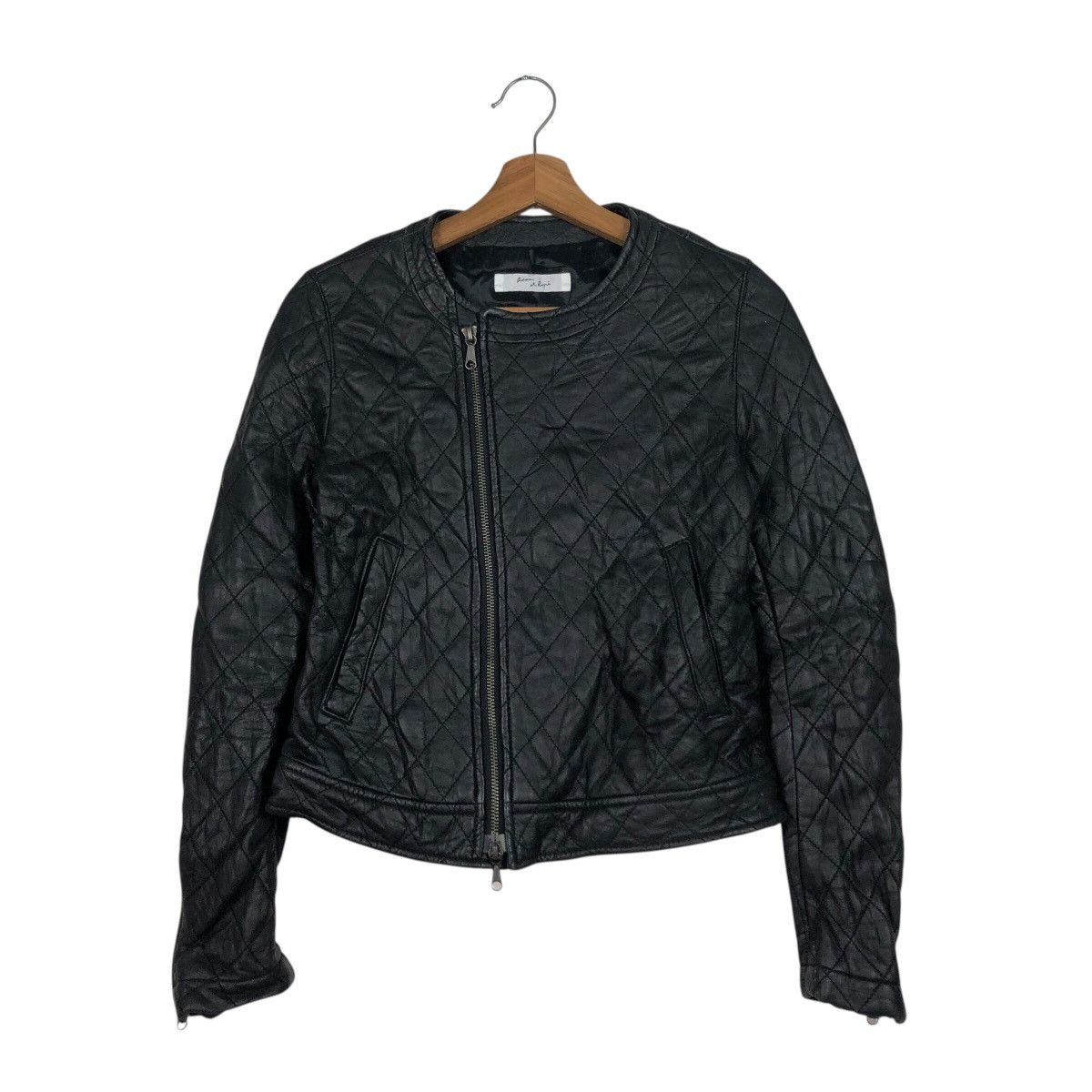 ADAM ET ROPE 📌Cropped Biker Leather Jacket Adam Et Rope Issey Miyake Size US M / EU 48-50 / 2 - 2 Thumbnail