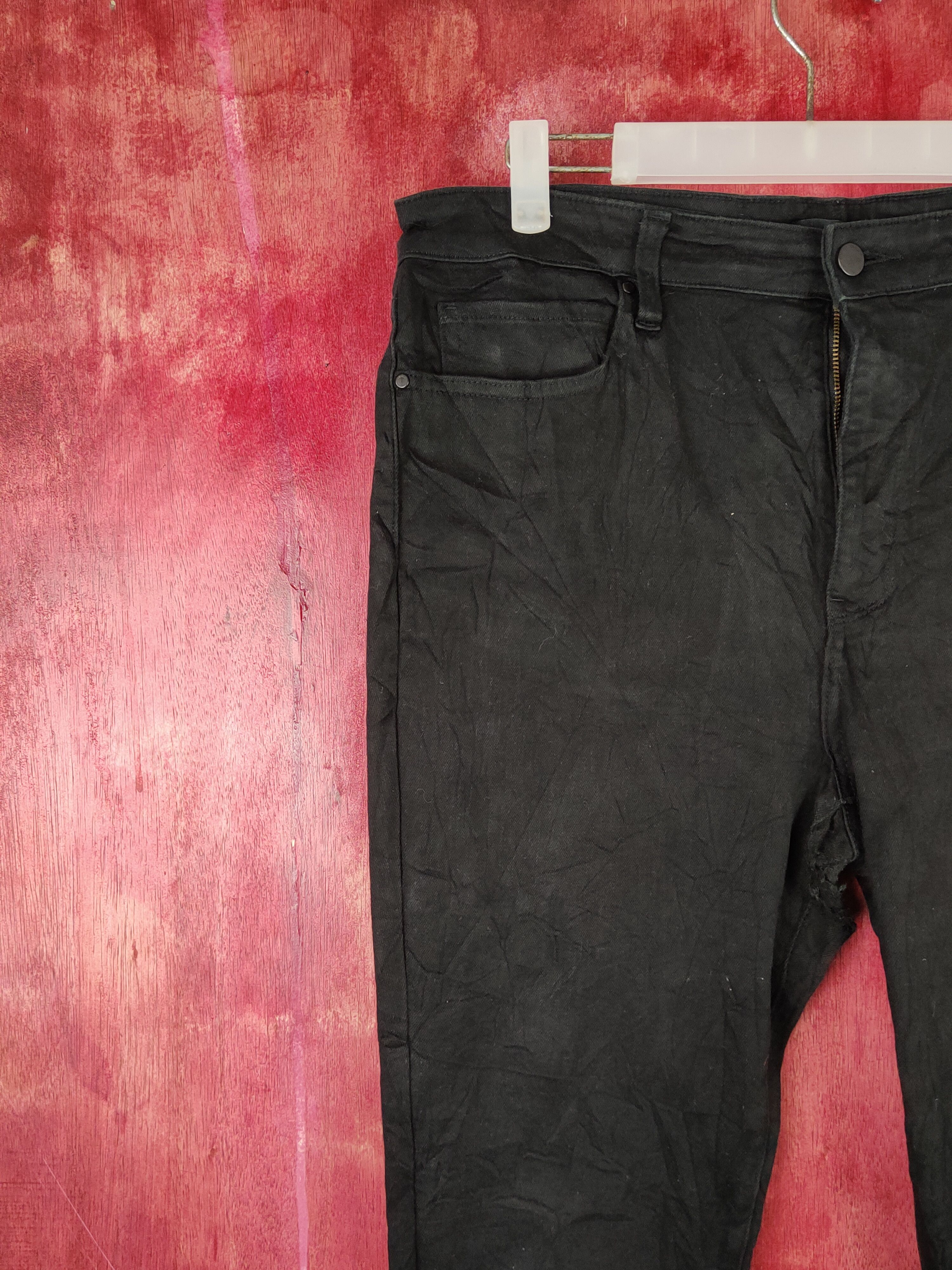 Japanese Brand Uniqlo Black Multipocket Skinny Jeans #S1429 Size US 34 / EU 50 - 6 Thumbnail
