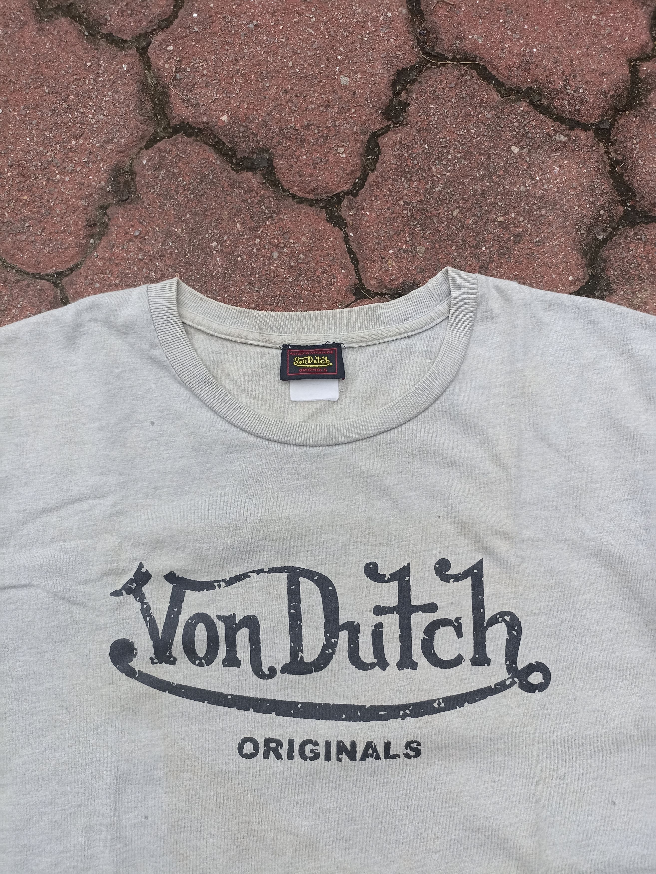 Vintage Von Dutch t shirt spell out tee