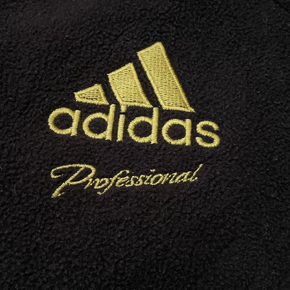Adidas Vintage Adidas Professional Fleece Hoodie Jacket Black&Gold Size US L / EU 52-54 / 3 - 5 Thumbnail