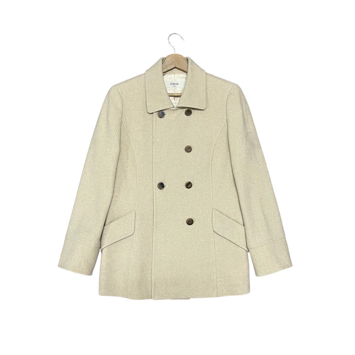Louis Feraud Vintage Louis Feraud Paris Wool & Cashmere Peacoat Jacket Size S / US 4 / IT 40 - 10 Thumbnail