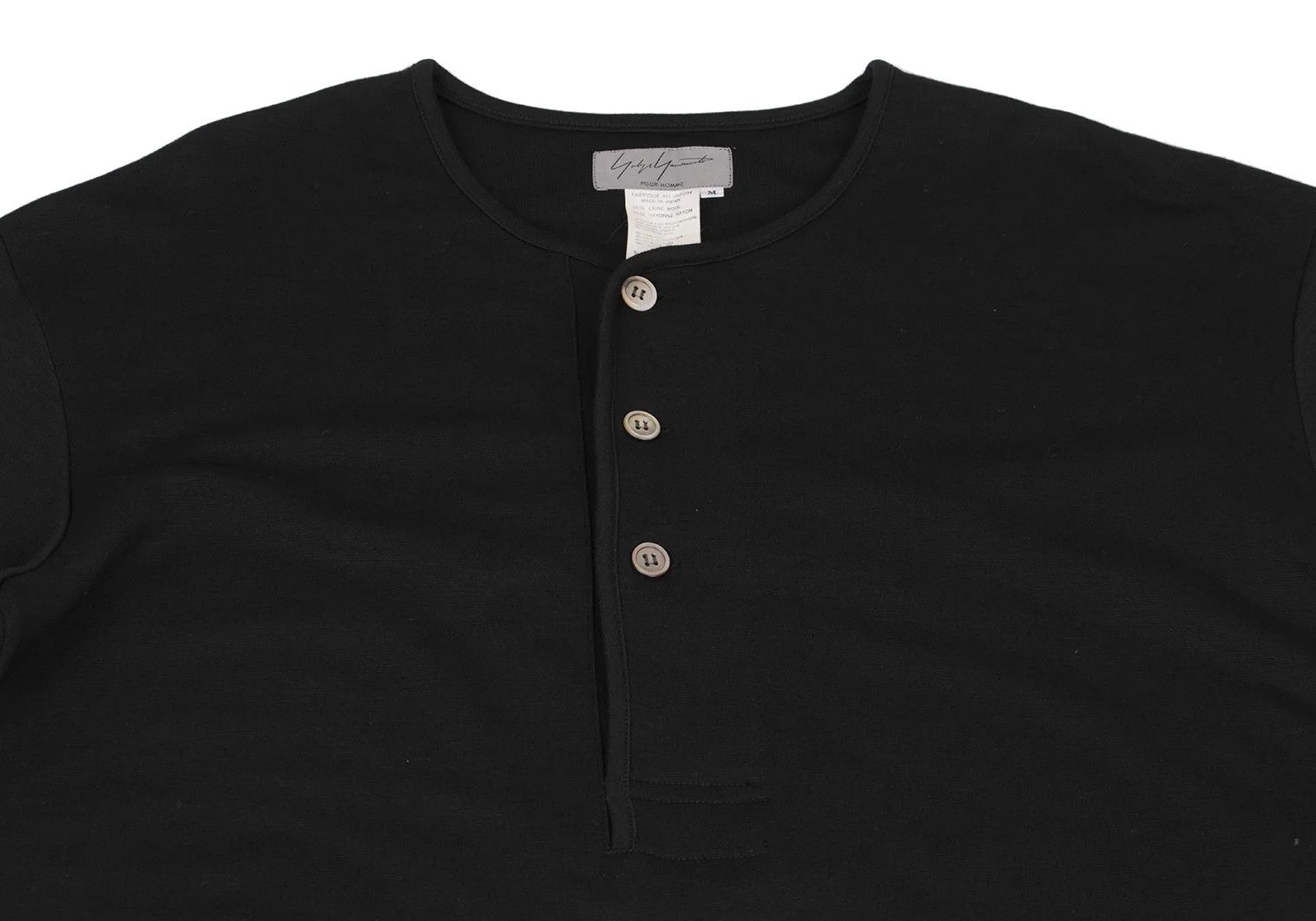 Yohji Yamamoto Yohji Yamamoto Wool Rayon Henley Dress Black M Size US M / EU 48-50 / 2 - 3 Thumbnail