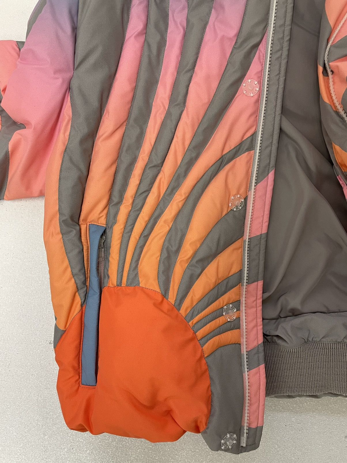 ERL Grey & Orange Sun / Sunset Jacket Size US M / EU 48-50 / 2 - 2 Thumbnail