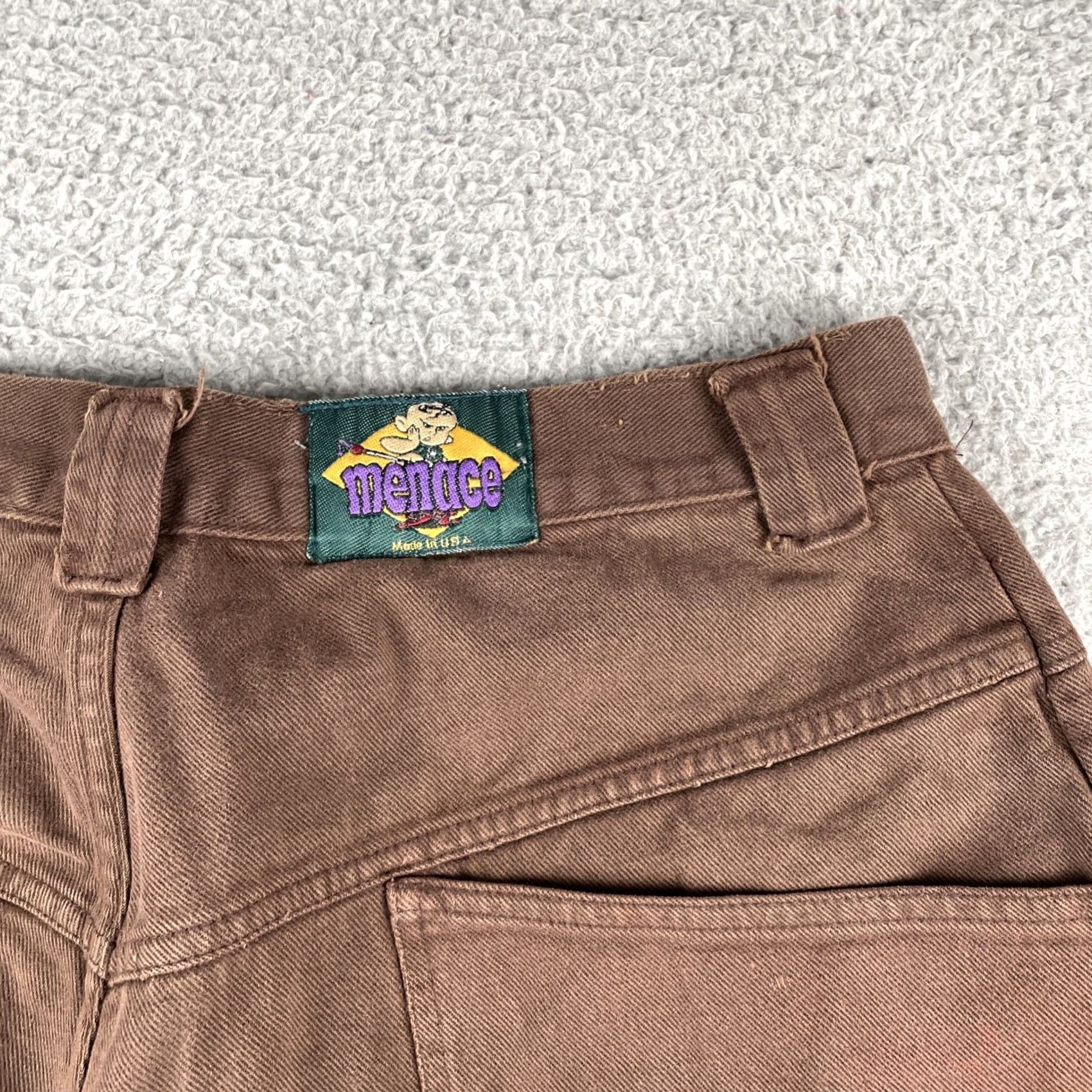 Vintage VINTAGE Menace Denim Jeans 38x29 Wide-Leg Regular Fit Blue 90s USA Graffiti Skater Baggy Men's Jeans Size US 38 / EU 54 - 5 Thumbnail
