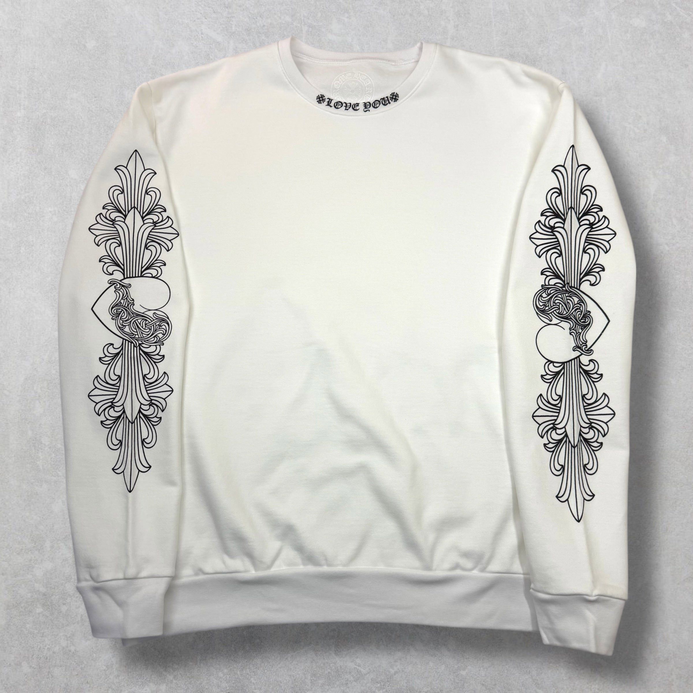 Chrome Hearts Chrome Hearts Love You Floral Crewneck M Size US M / EU 48-50 / 2 - 1 Thumbnail
