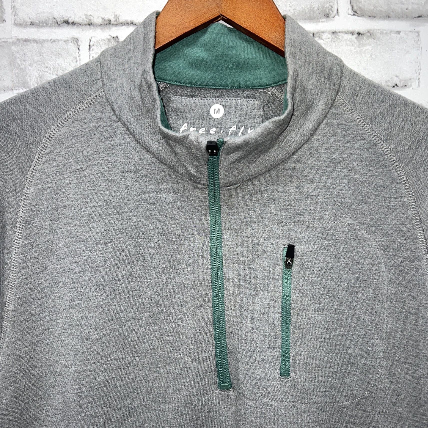 Vintage Free Fly Gray Half Zip Pullover Mens Size M Size US M / EU 48-50 / 2 - 2 Thumbnail